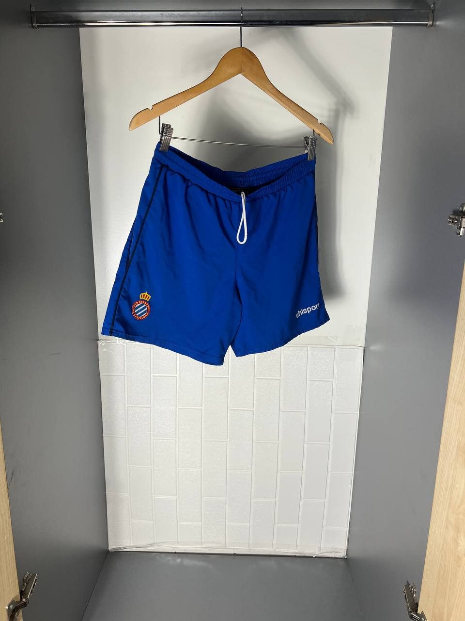 Vintage VERY RARE BARCELONA ESPANYOL SPAIN RETRO SOCCER SHORTS Y2K Size US S / EU 44-46 / 1 - 5 Thumbnail