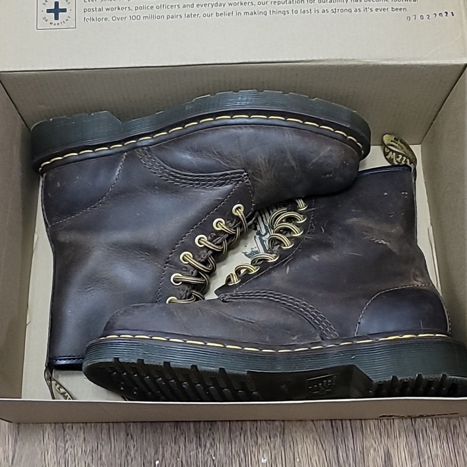 Dr. Martens Dr. Martens Crazy Horse Boots Excellent Condition with Box Size US 6 / IT 36 - 8 Thumbnail