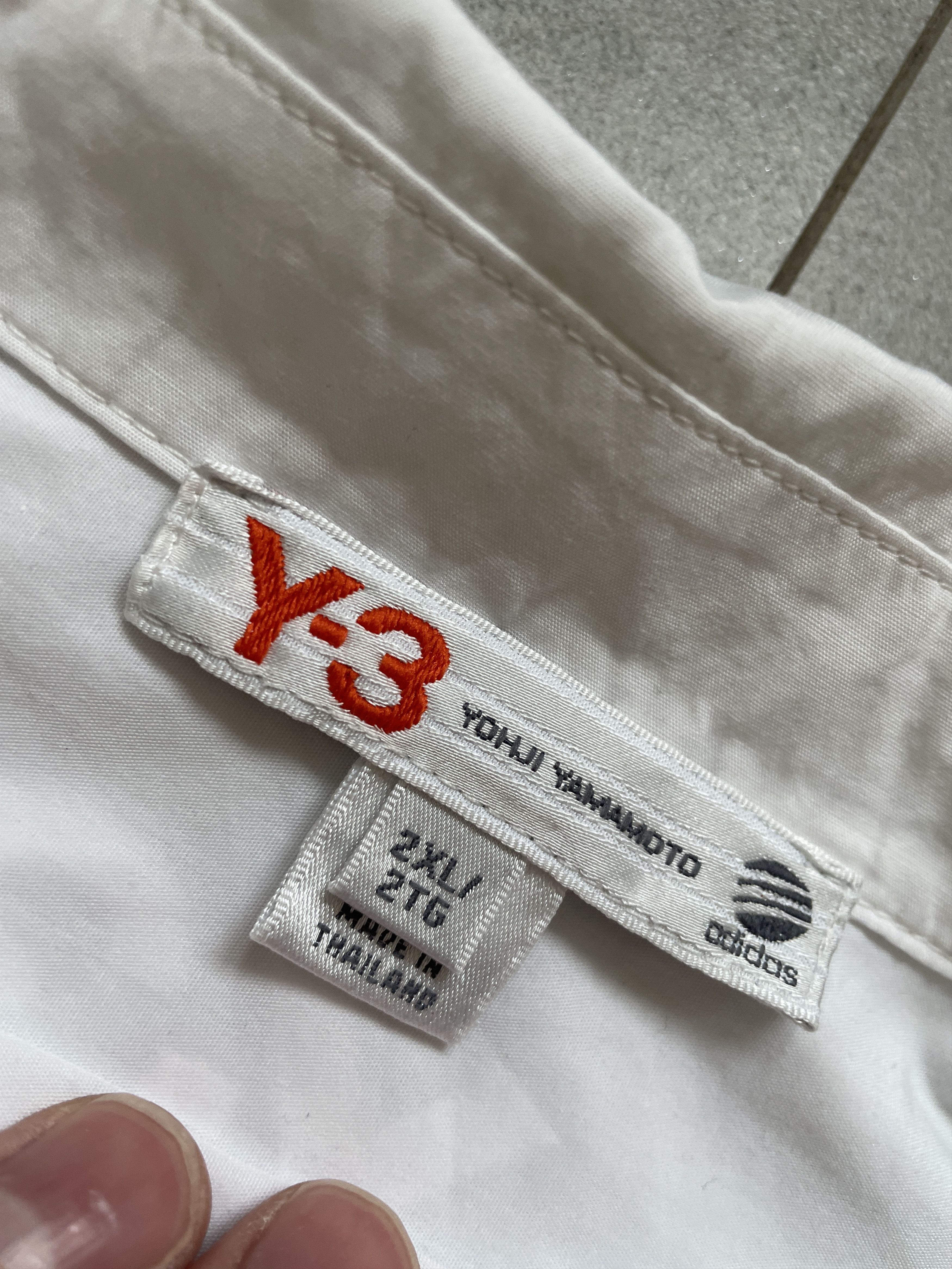 Yohji Yamamoto Y2K Y3 ADIDAS X YOHJI YAMAMOTO WHITE LONG FIT SHIRT Size US XXL / EU 58 / 5 - 5 Thumbnail