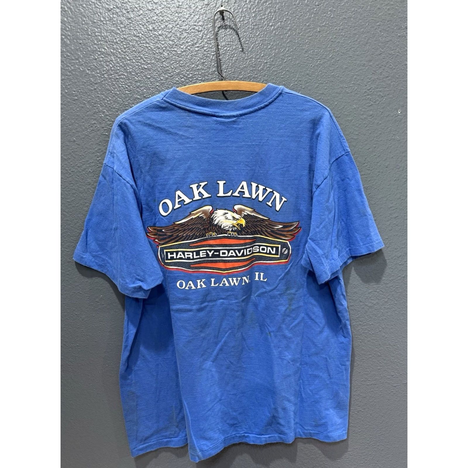 Harley Davidson VINTAGE Harley-Davidson Blue Tee Shirt XL Men 90s Size US XL / EU 56 / 4 - 5 Thumbnail