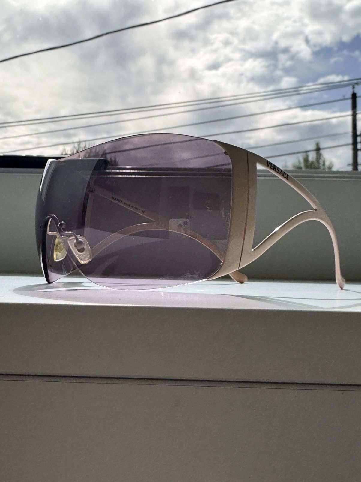 Versace Authentic Y2K Versace Sunglasses Mirror Shield Lenses Size ONE SIZE - 12 Thumbnail