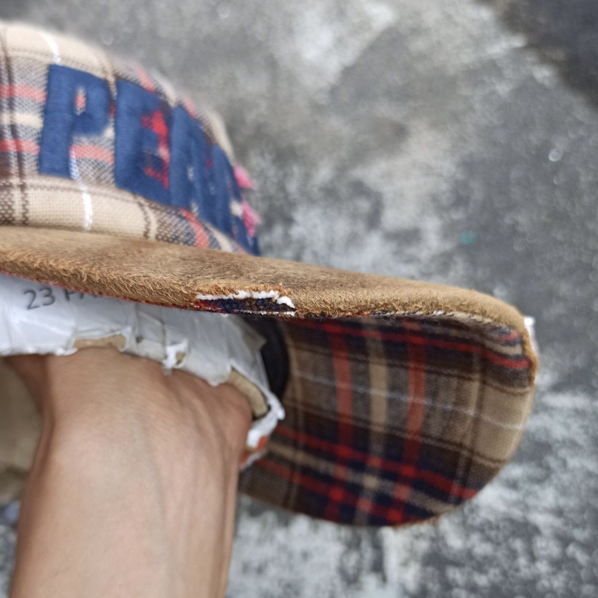 14th Addiction SICK,, peace hat grunge distressed with leather visor Size ONE SIZE - 10 Thumbnail