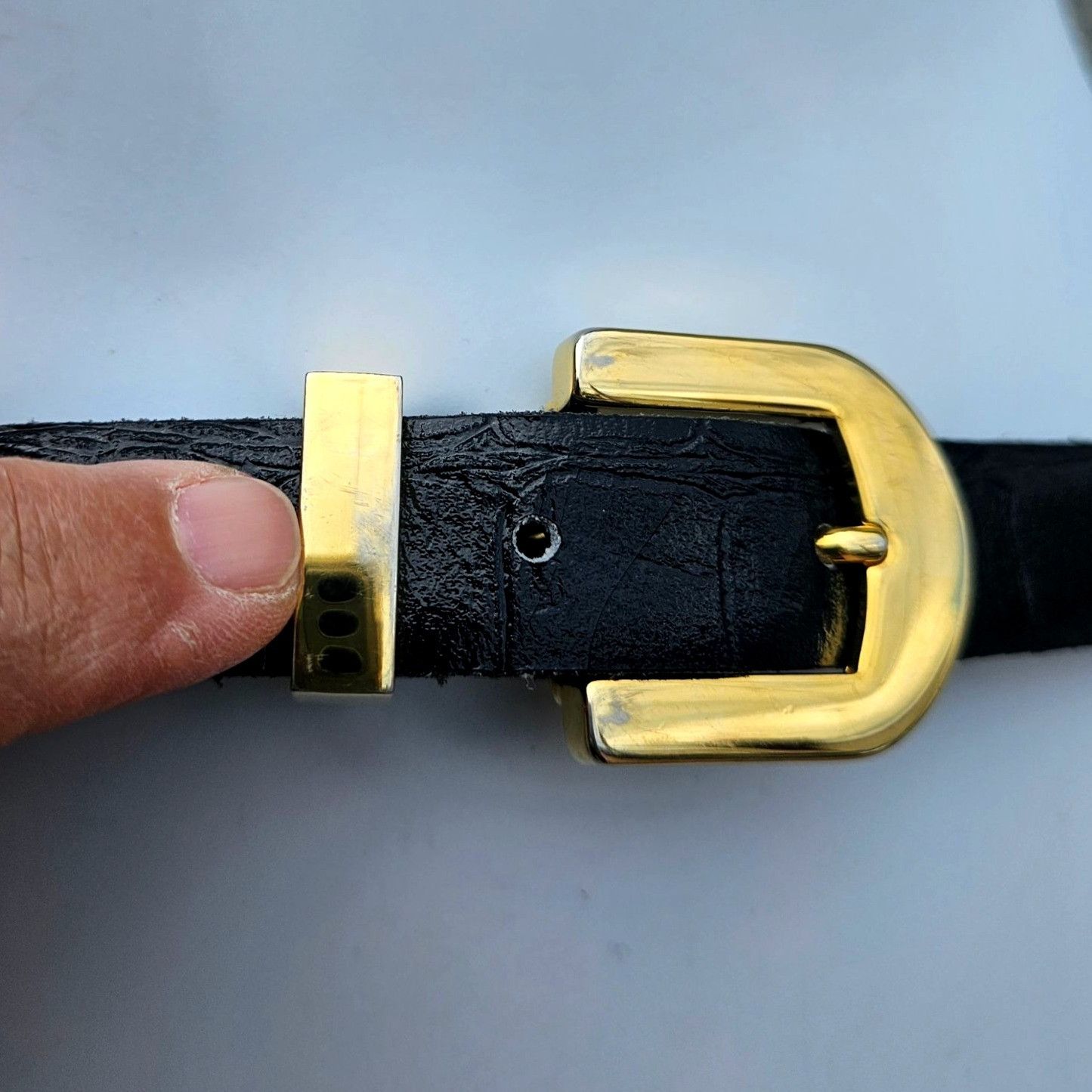 Vintage Vintage 80s 90s Cipriani Black Italian Alligator Calfskin Be Size ONE SIZE - 5 Thumbnail