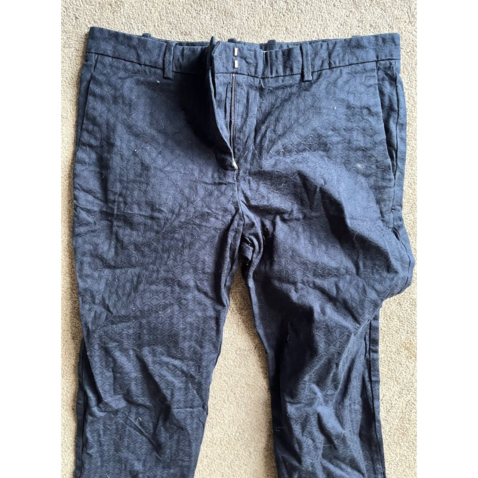 Gap VINTAGE Gap Women Cropped Slim Stretch Pants Size 8 Navy Blue Casual Skinny Inseam 26 Size 30" / US 8 / IT 44 - 2 Thumbnail