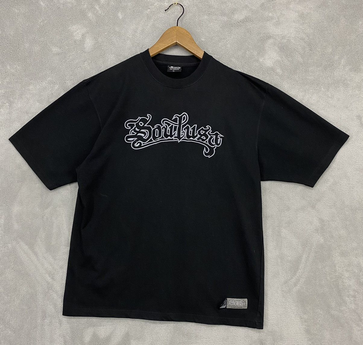 Vintage 💥Y2K SOUL LOS ANGELES BIG LOGO BLACK T-SHIRT Size US XXL / EU 58 / 5 - 1 Thumbnail