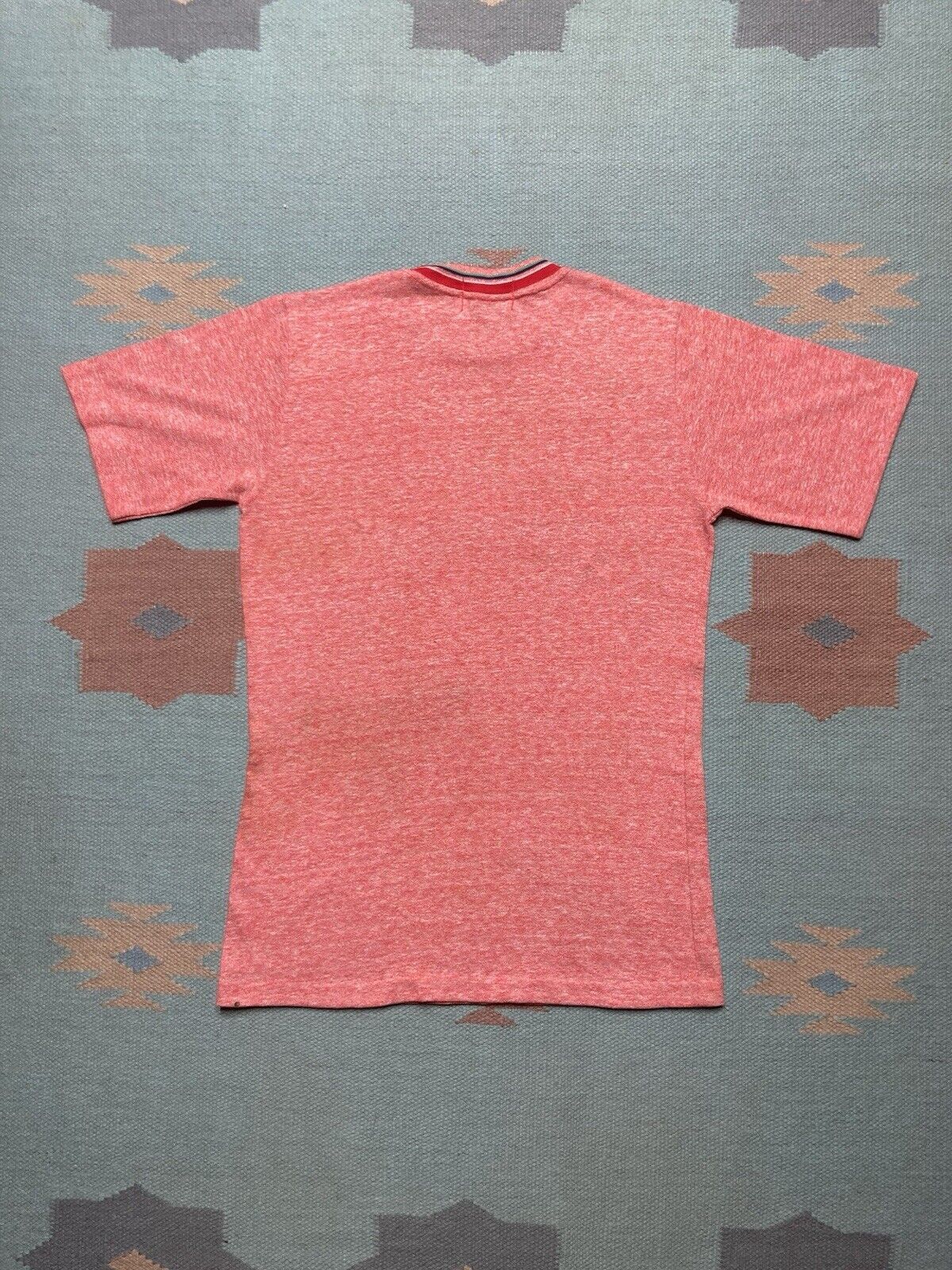 Vintage 70s blank t shirt heather cotton blend single stitch small Size US S / EU 44-46 / 1 - 8 Thumbnail