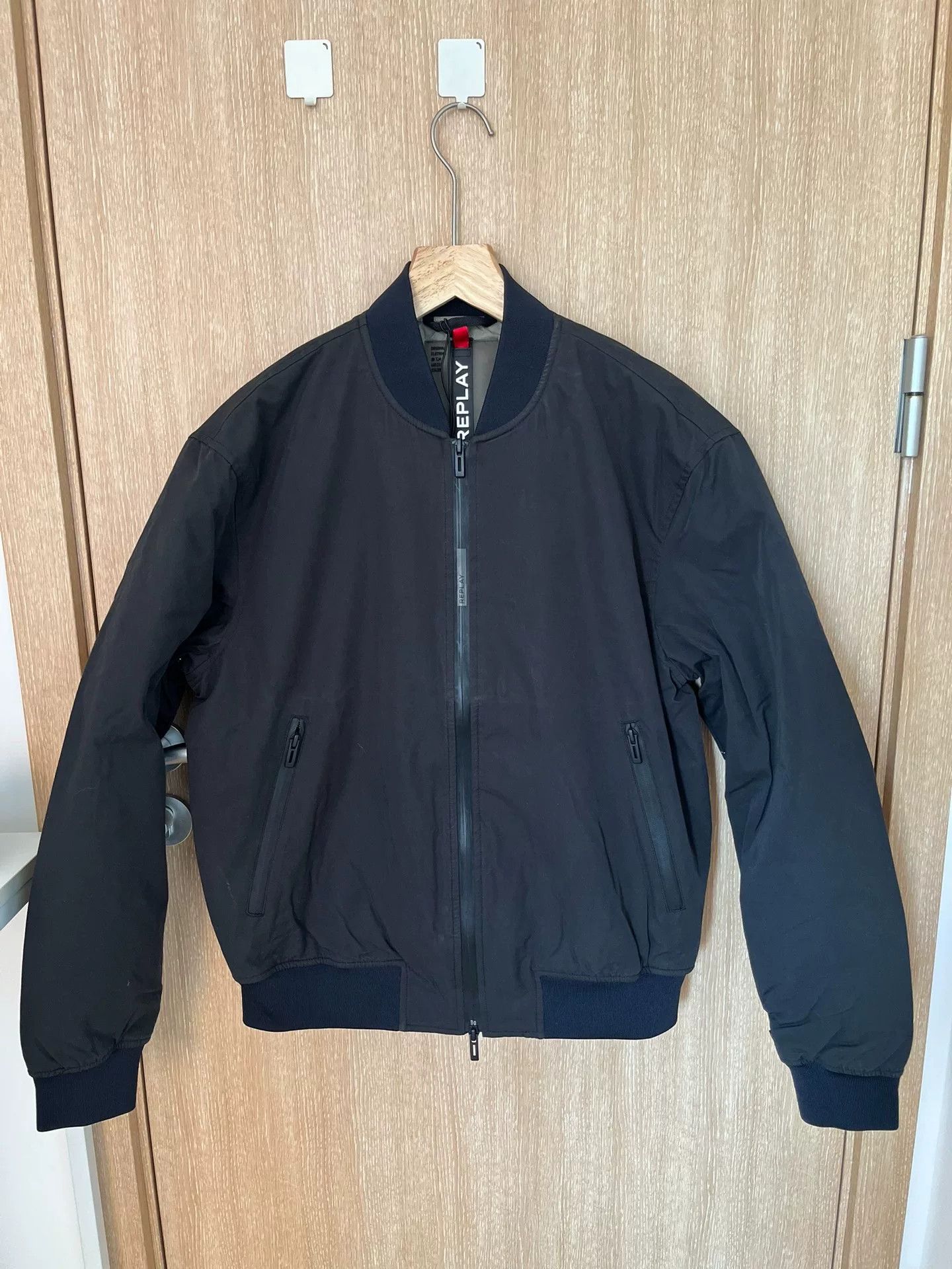 Vintage Italian OG Denim Black Padded Baseball Jacket Size US M / EU 48-50 / 2 - 1 Thumbnail