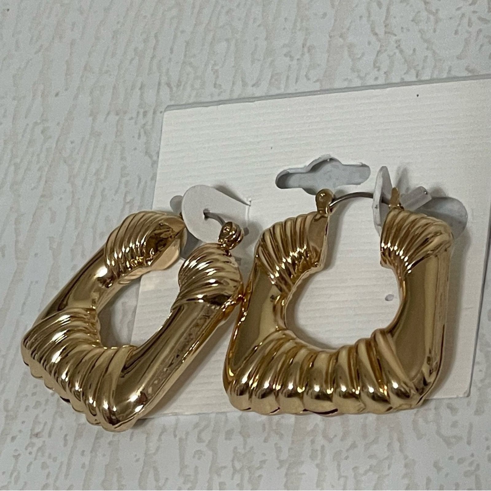 Other FASHION NOVA Gold Don’t Test Me Hoop Earrings NWY Size ONE SIZE - 3 Thumbnail