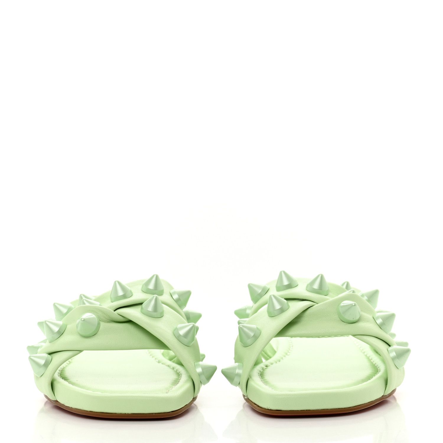 Christian Louboutin o1s1wg110924 Miss Spika Slide in Studio Green Size US 9 / IT 39 - 3 Thumbnail