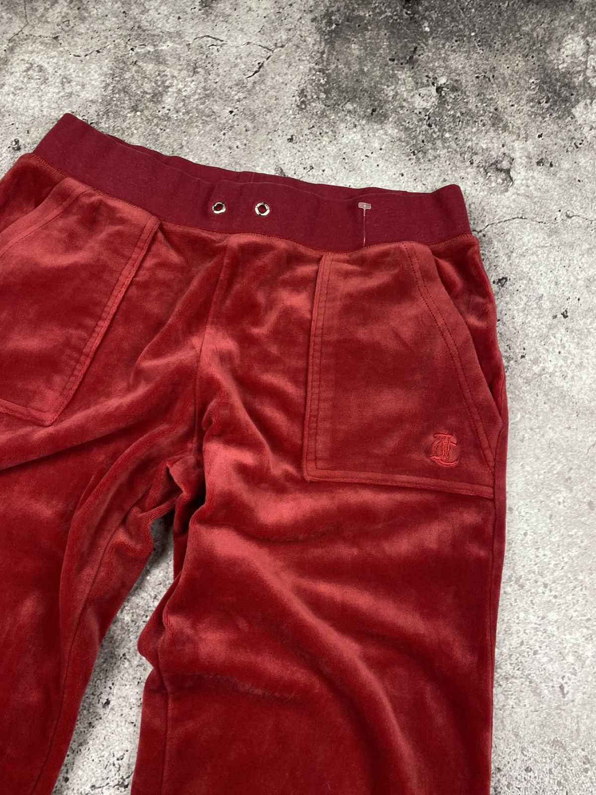 Juicy Couture × Vintage Vintage Juicy Couture Big Logo Y2K Flared velvet sweatpants Size 32" / US 10 / IT 46 - 2 Thumbnail