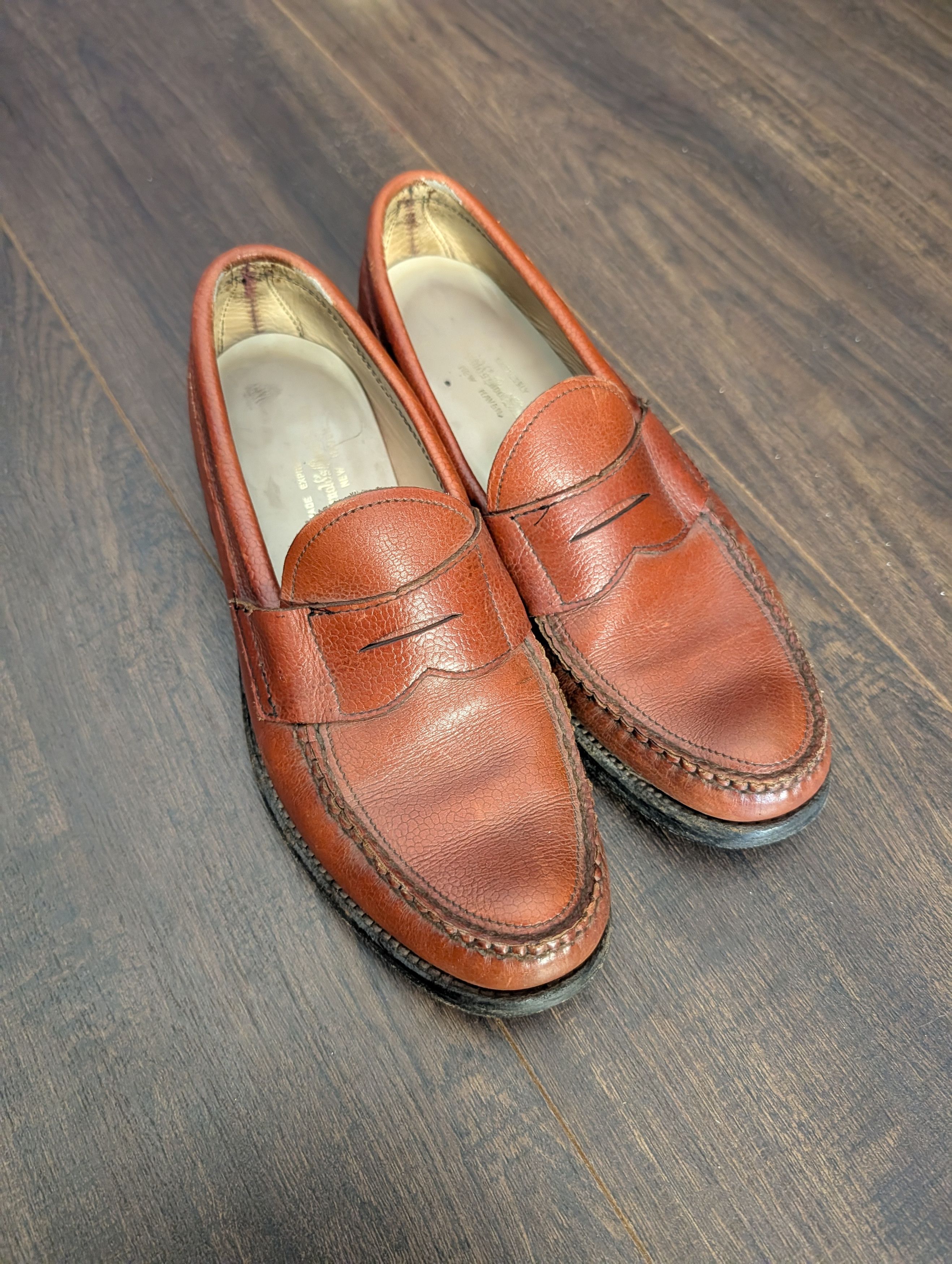 Handmade Vintage Arnold's Boot Shops New Haven loafers leather Size US 7.5 / EU 40-41 - 2 Thumbnail