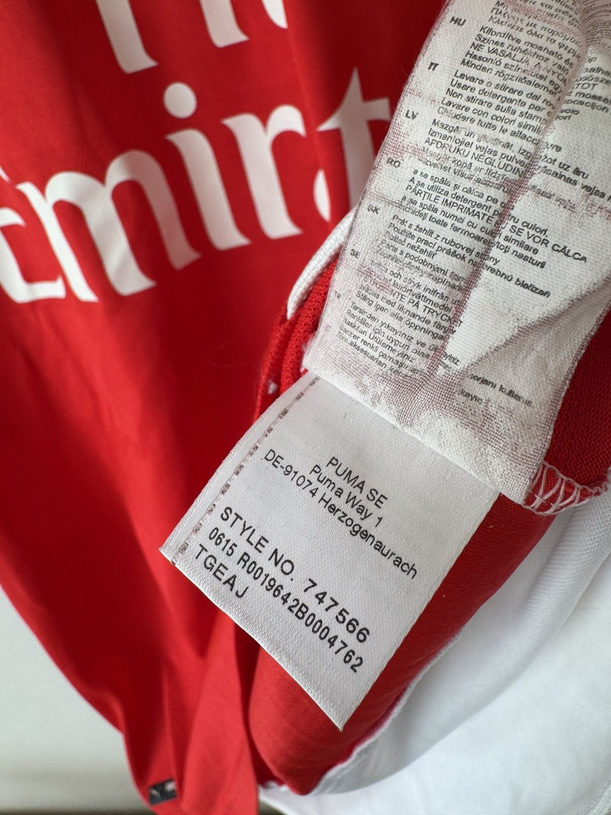 Puma Arsenal 2015-2016 Home Soccer Jersey Football Kit Shirt Size US M / EU 48-50 / 2 - 16 Thumbnail