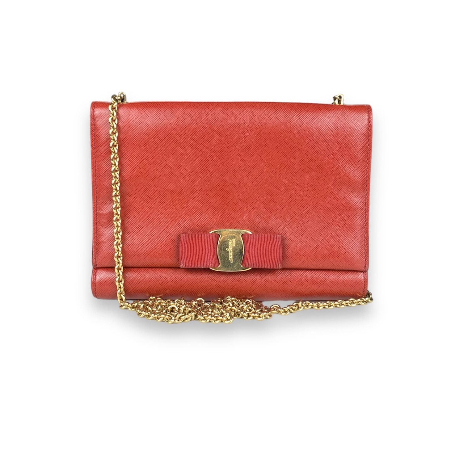 Salvatore Ferragamo Salvatore Ferragamo - red leather clutch Size ONE SIZE - 1 Thumbnail