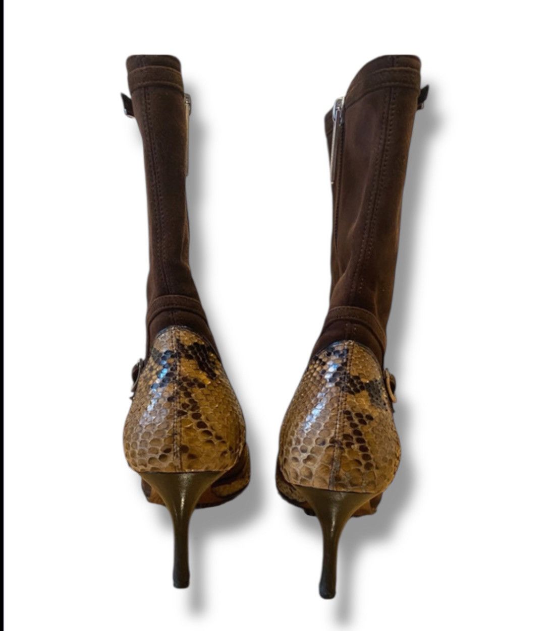 Luciano Padovan brown leather boots 39