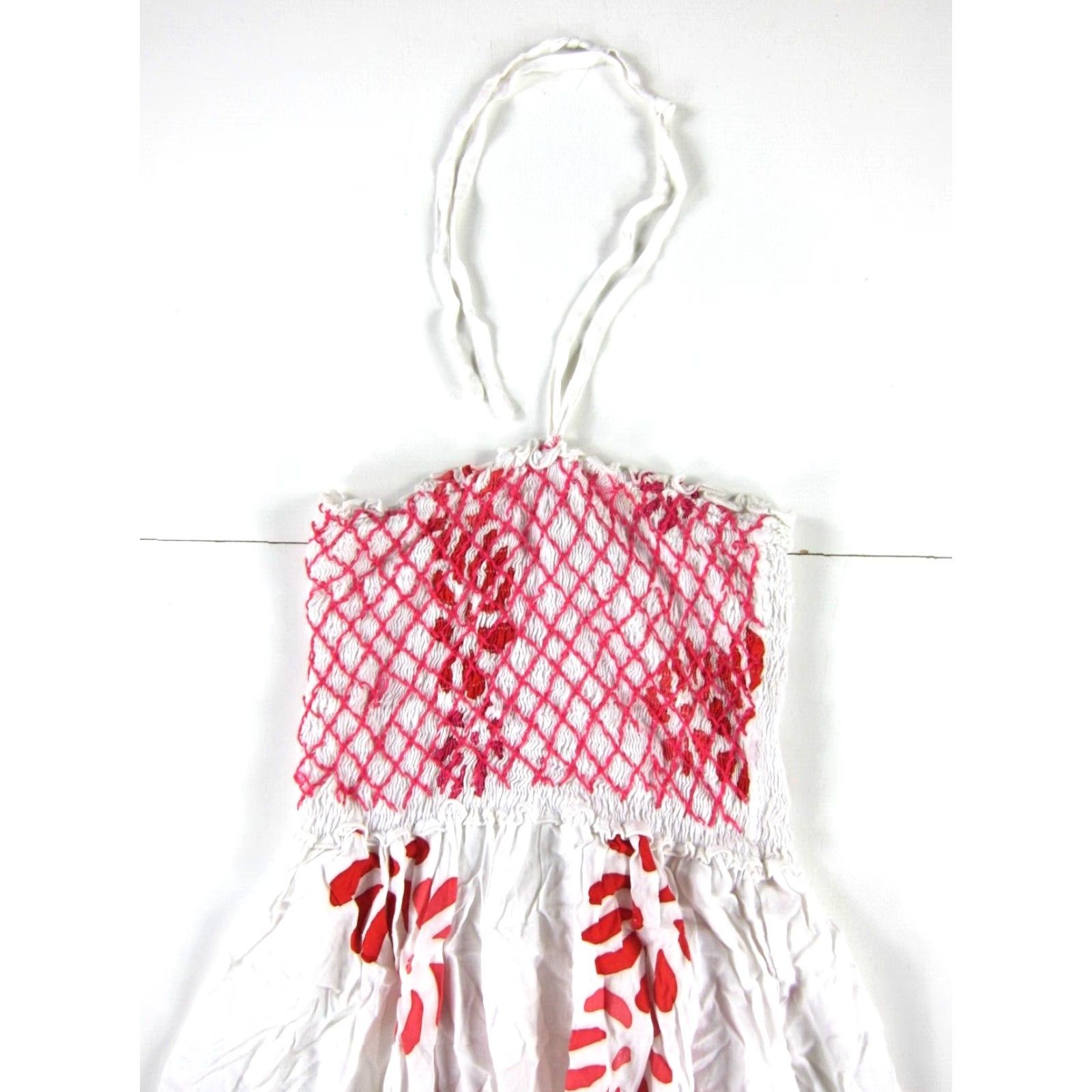 Pinko BAGUS 100% Rayon White Pink Floral Halter Tie Tank Tiered Midi Sun Dress S-M Size S / US 4 / IT 40 - 4 Thumbnail