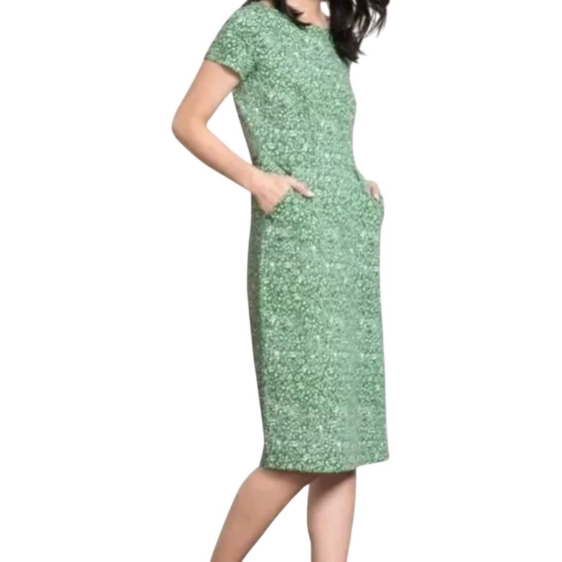 Boden Phoebe Jersey Dress Knee Length Pockets Cotton 10L
