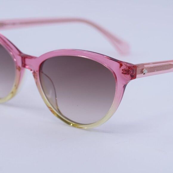 Kate Spade Kate Spade ADELINE/G/S 0GVZ HA Sunglasses Pink Cat Eye Frame Size ONE SIZE - 2 Thumbnail