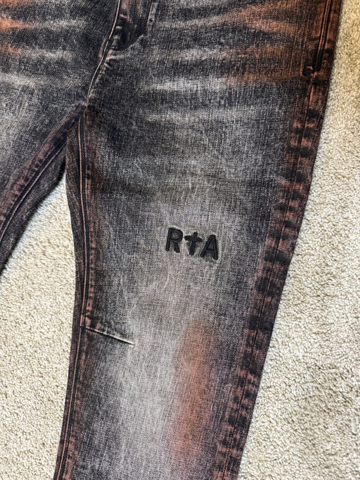 Rta RTA Clayton Charcoal Acid Wash Skinny Jeans Size US 32 / EU 48 - 3 Thumbnail