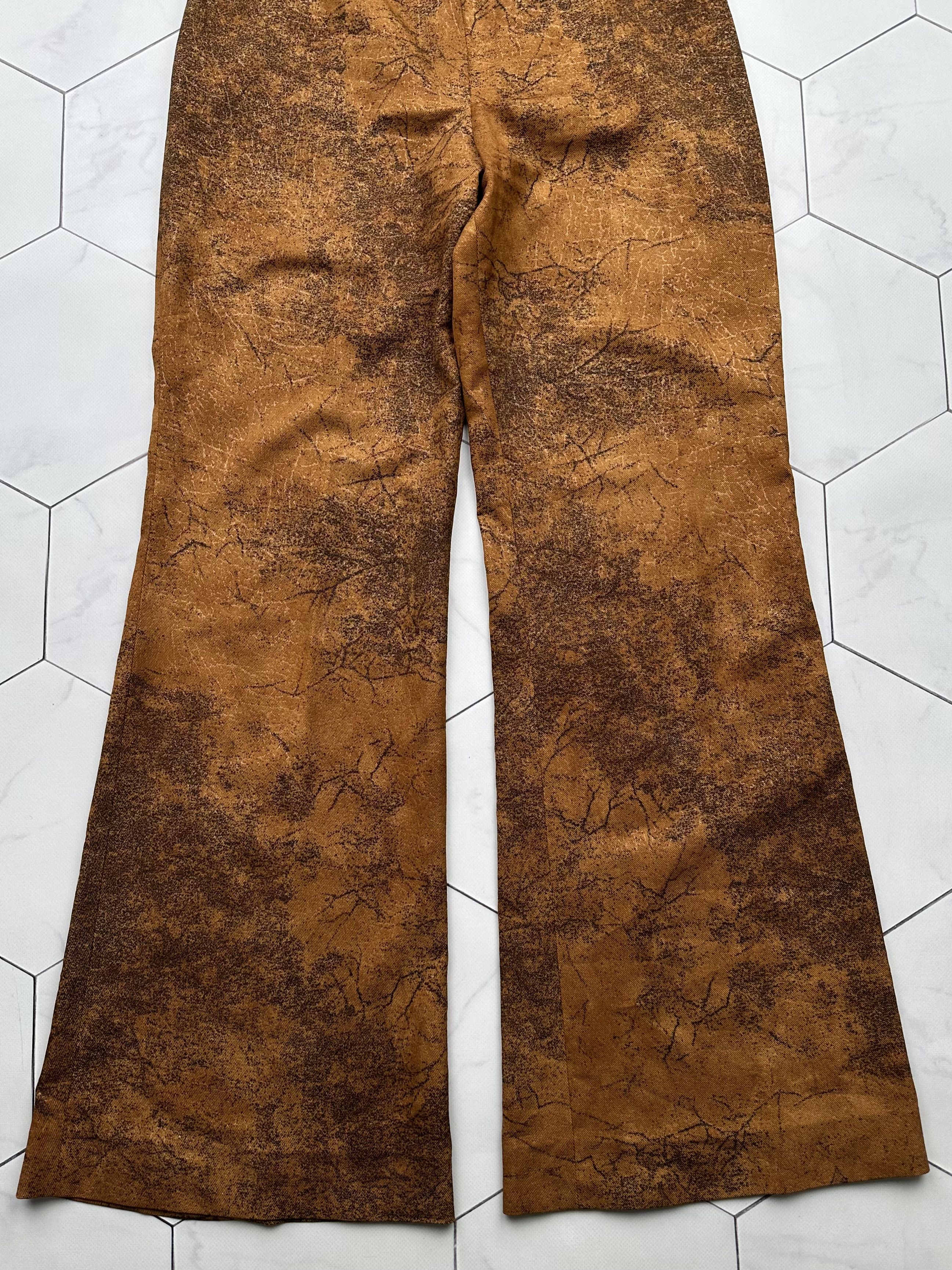 Japanese Brand Vintage Faded Printed Flare Pants (B423)E2 Size 27" / US 4 / IT 40 - 3 Thumbnail