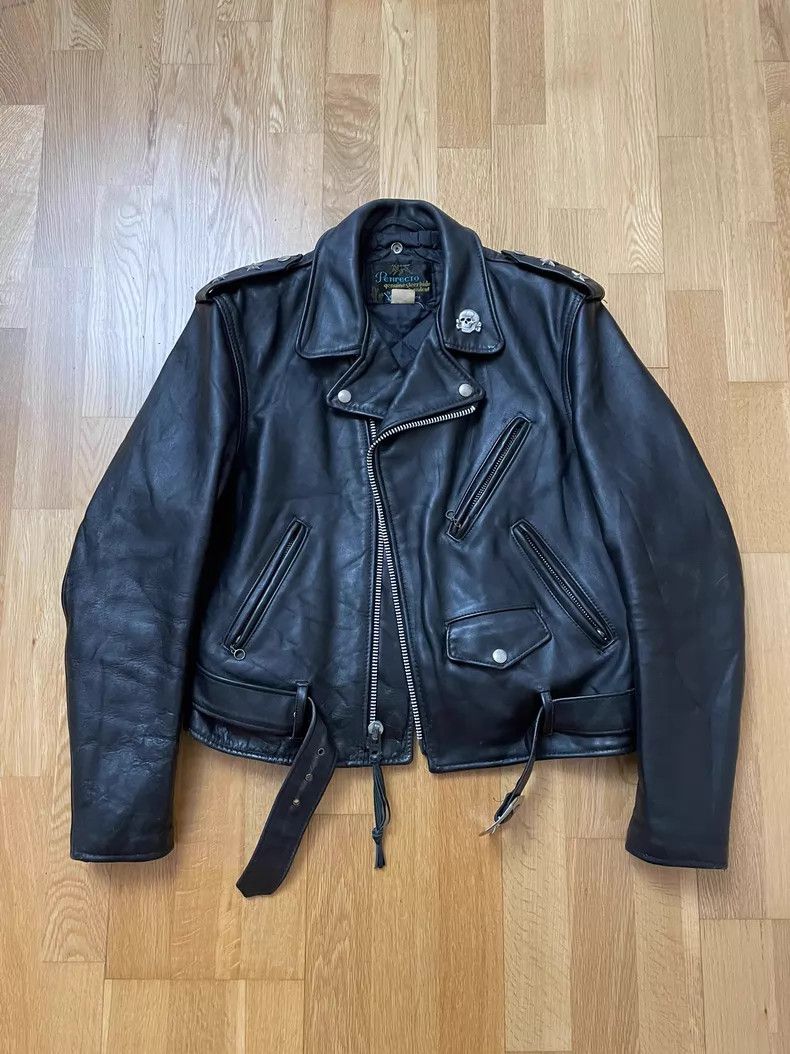 Schott Schott 613xx cable-stayed motorcycle leather jacket Size US XXS / EU 40 - 1 Thumbnail