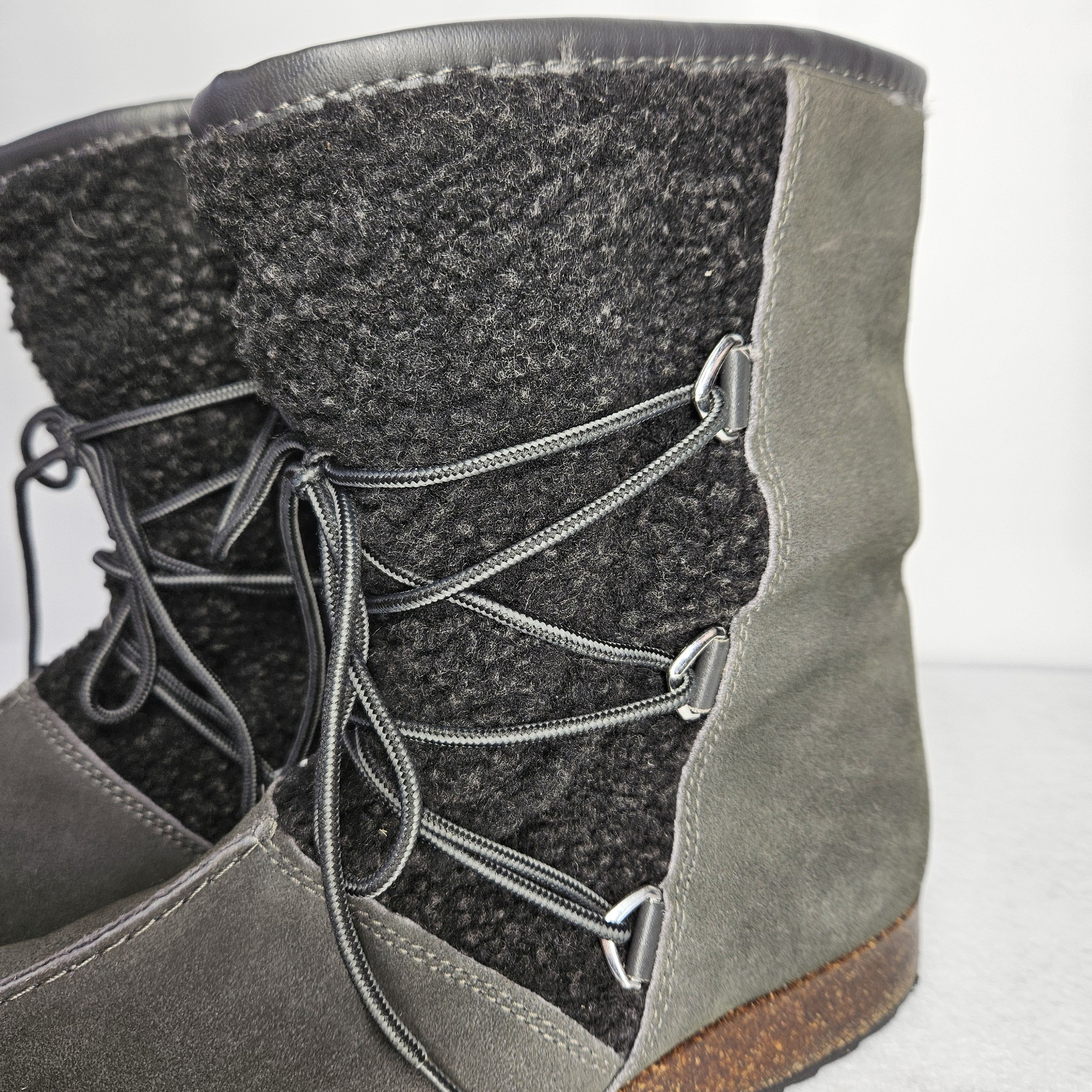 Other Sporto Size 8 Booties Grey Suede Leather Faux Sherpa Lined Size US 8 / IT 38 - 8 Thumbnail