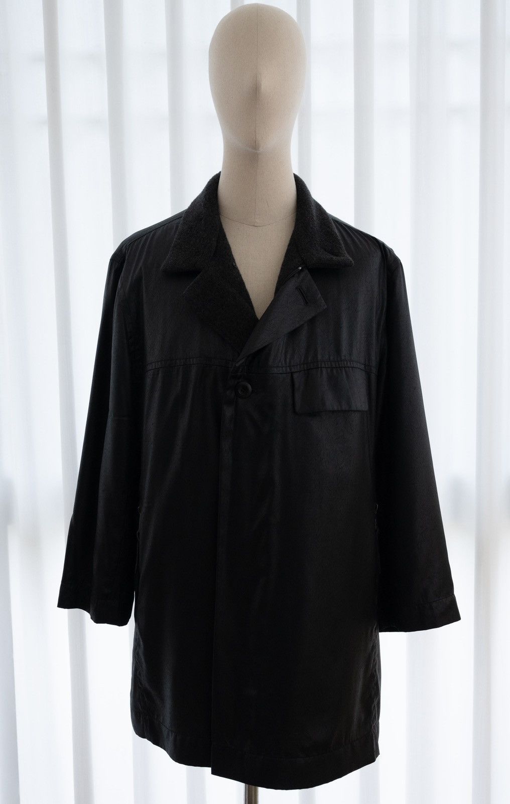 Issey Miyake 1980s Issey Miyake Permanente Faux Leather Jacket Size US XL / EU 56 / 4 - 1 Thumbnail