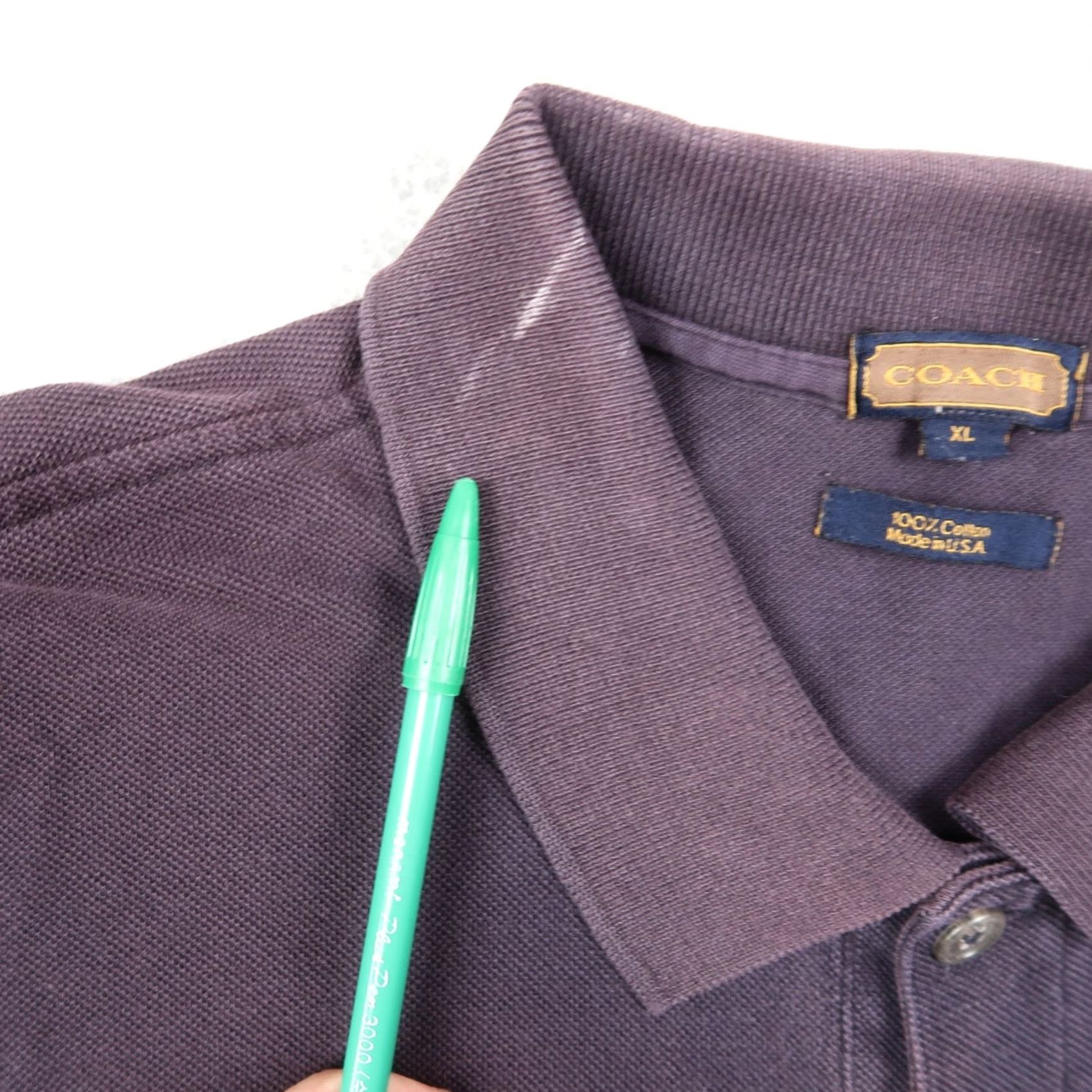 Coach VINTAGE Coach Polo Shirt Mens XL Blue 90s 100% Cotton Solid Polo Shirt Regular Fit Logo Button Collar Short Sleeve USA Mens Size US XL / EU 56 / 4 - 5 Thumbnail