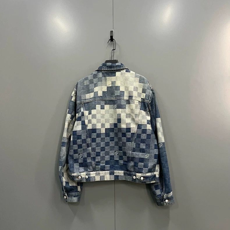 Louis Vuitton Louis Vuitton Mosaic effect printed denim jacket 2502-Nexta Size US XL / EU 56 / 4 - 2 Thumbnail