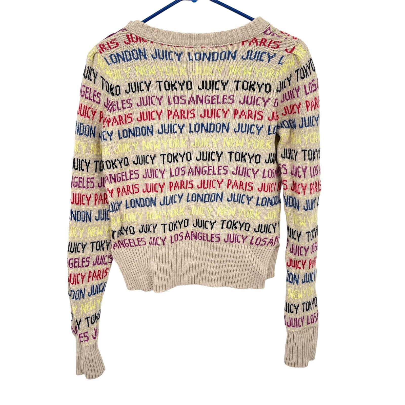 Juicy Couture Juicy Couture Logo Word Sweater Puff Shoulders Cotton XS/S Size S / US 4 / IT 40 - 6 Thumbnail