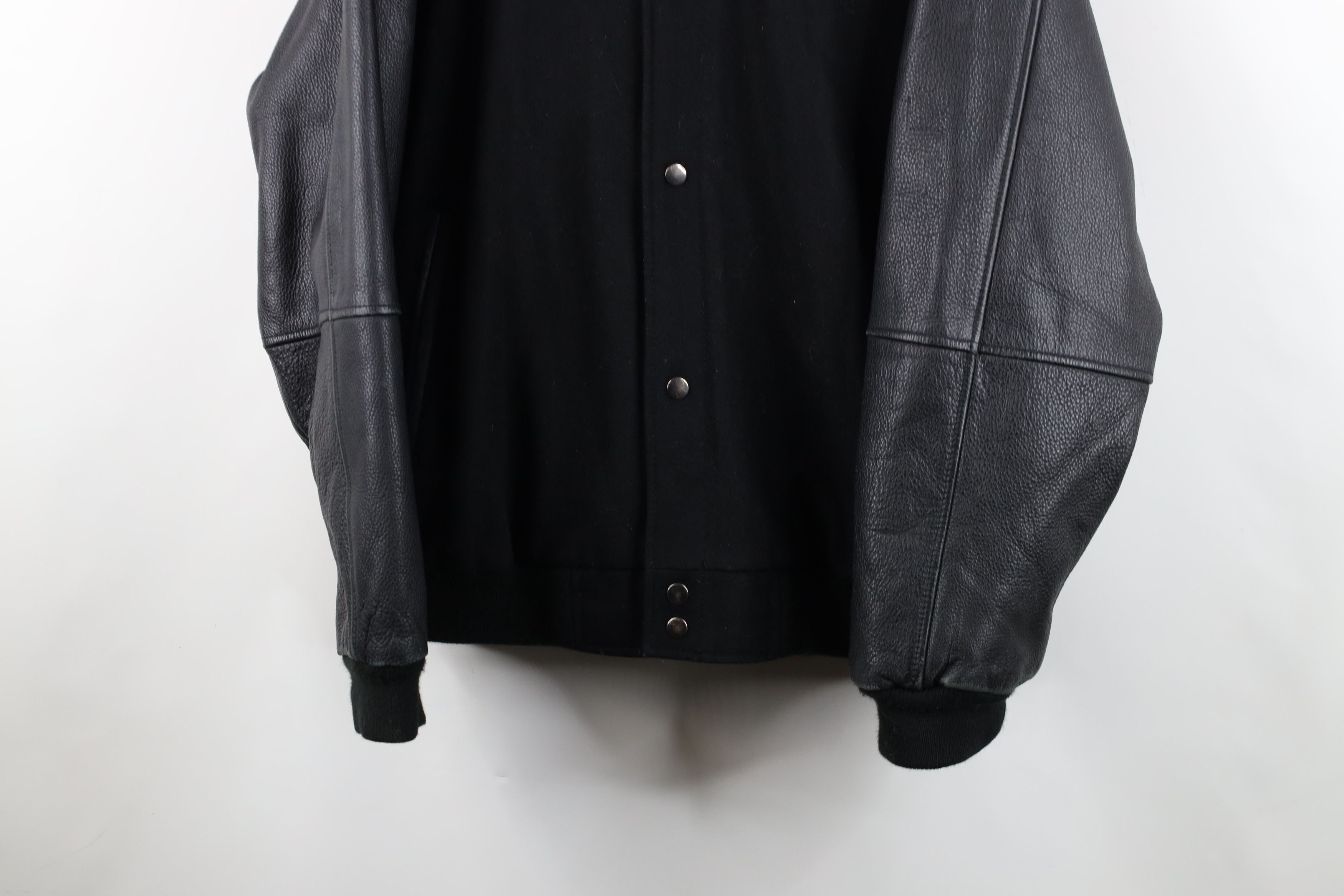 Vintage Vintage Steelers Football Wool Leather Varsity Jacket Black Size US XL / EU 56 / 4 - 3 Thumbnail