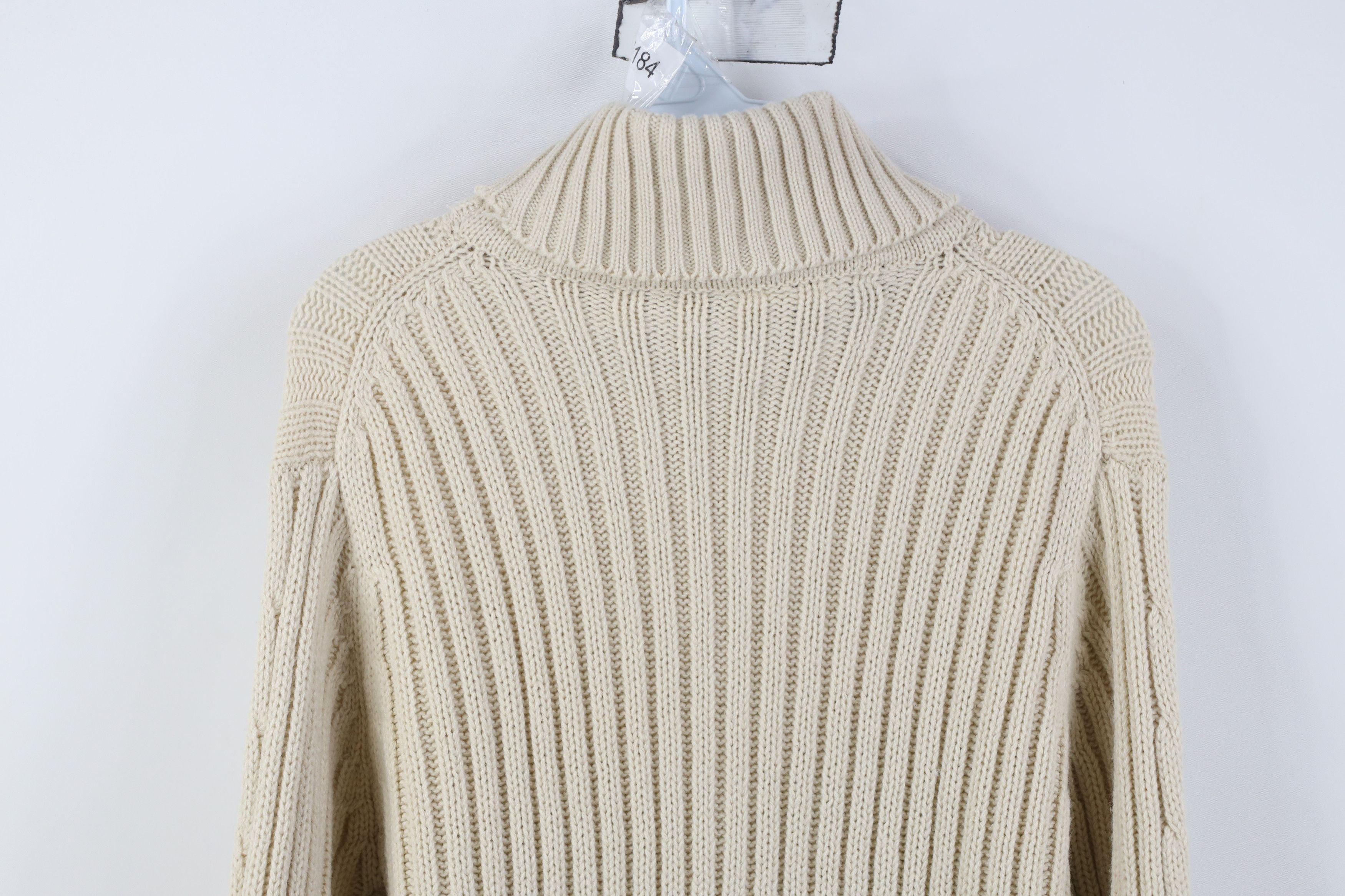 Vintage Vintage 70s Streetwear Knit Fisherman Turtleneck Sweater Size L / US 10 / IT 46 - 10 Thumbnail