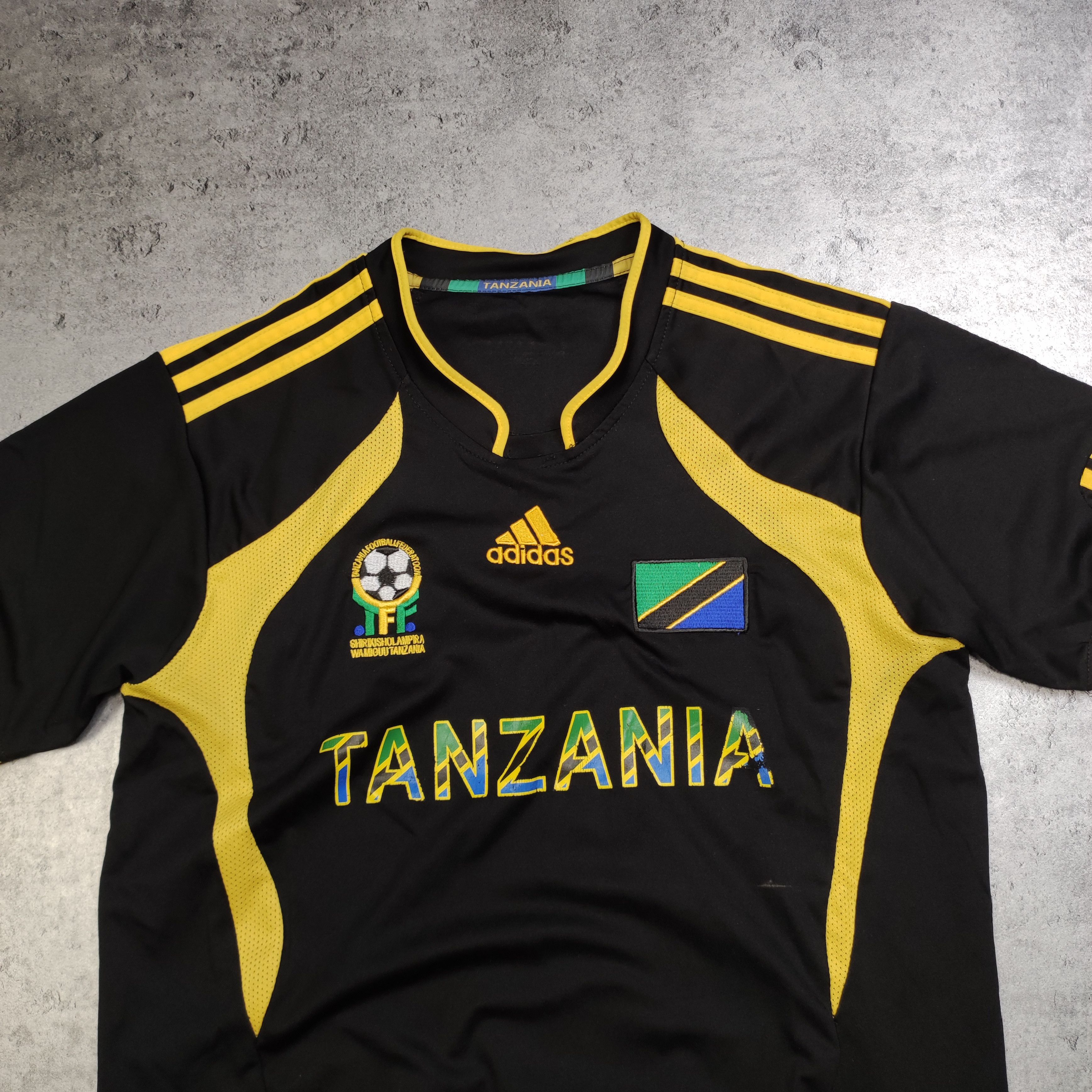 Vintage RARE Adidas Tanzania Africa National Team Football Jersey Size US M / EU 48-50 / 2 - 3 Thumbnail