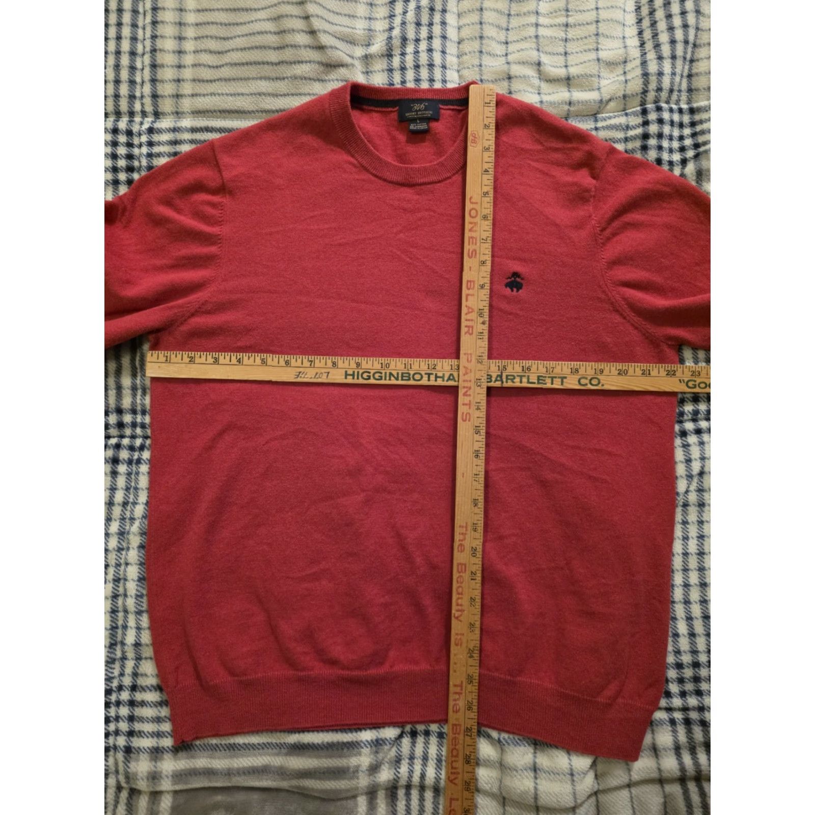 Brooks Brothers Brooks Brothers Sweater Crewneck Red Men's Size L Regular Cashmere Cotton Knit Pullover Logo Classic Preppy EUC Size US L / EU 52-54 / 3 - 6 Thumbnail