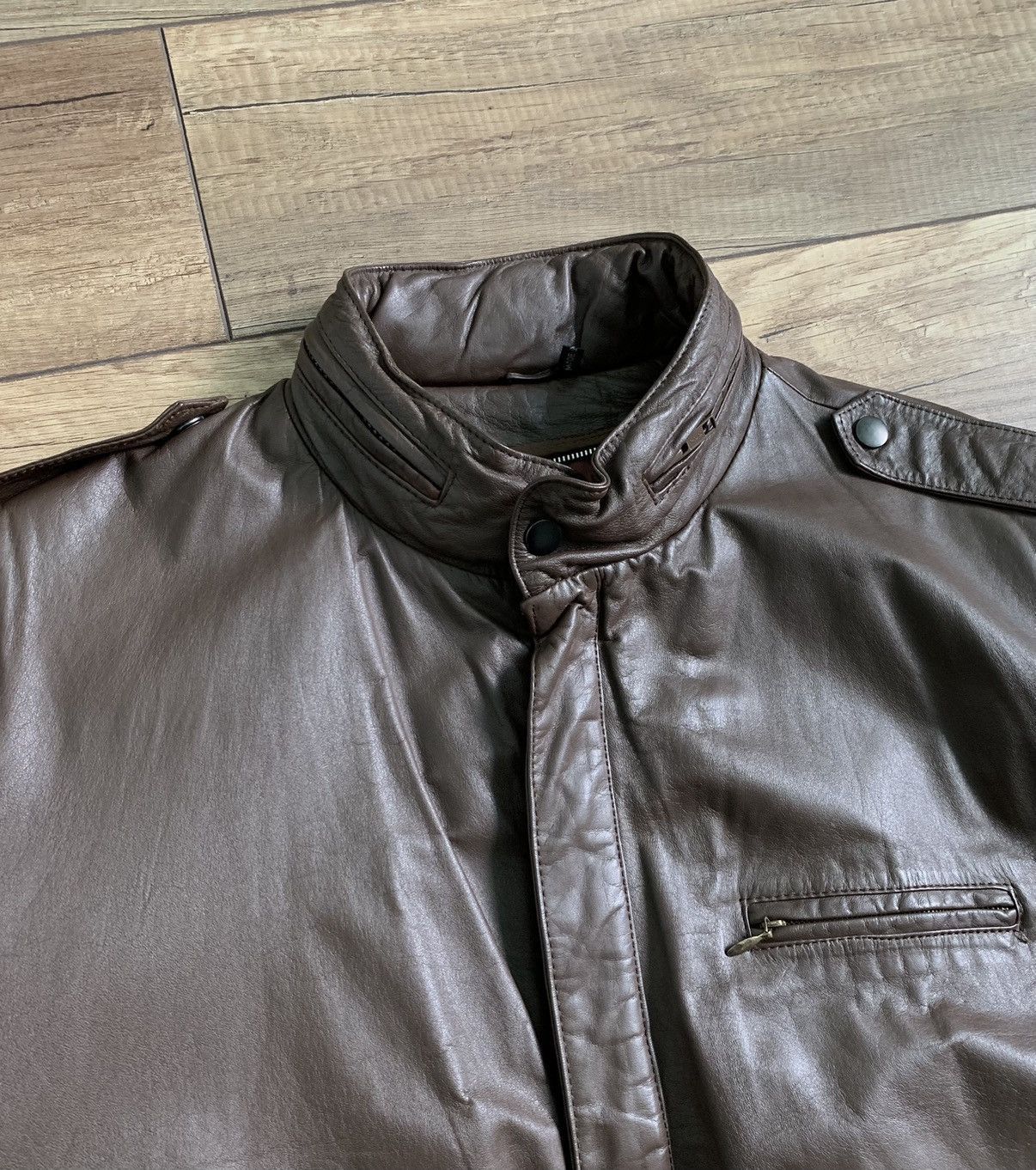Schott Vintage Schott Sport Leather Military Flight Bomber Jacket Size US L / EU 52-54 / 3 - 9 Thumbnail