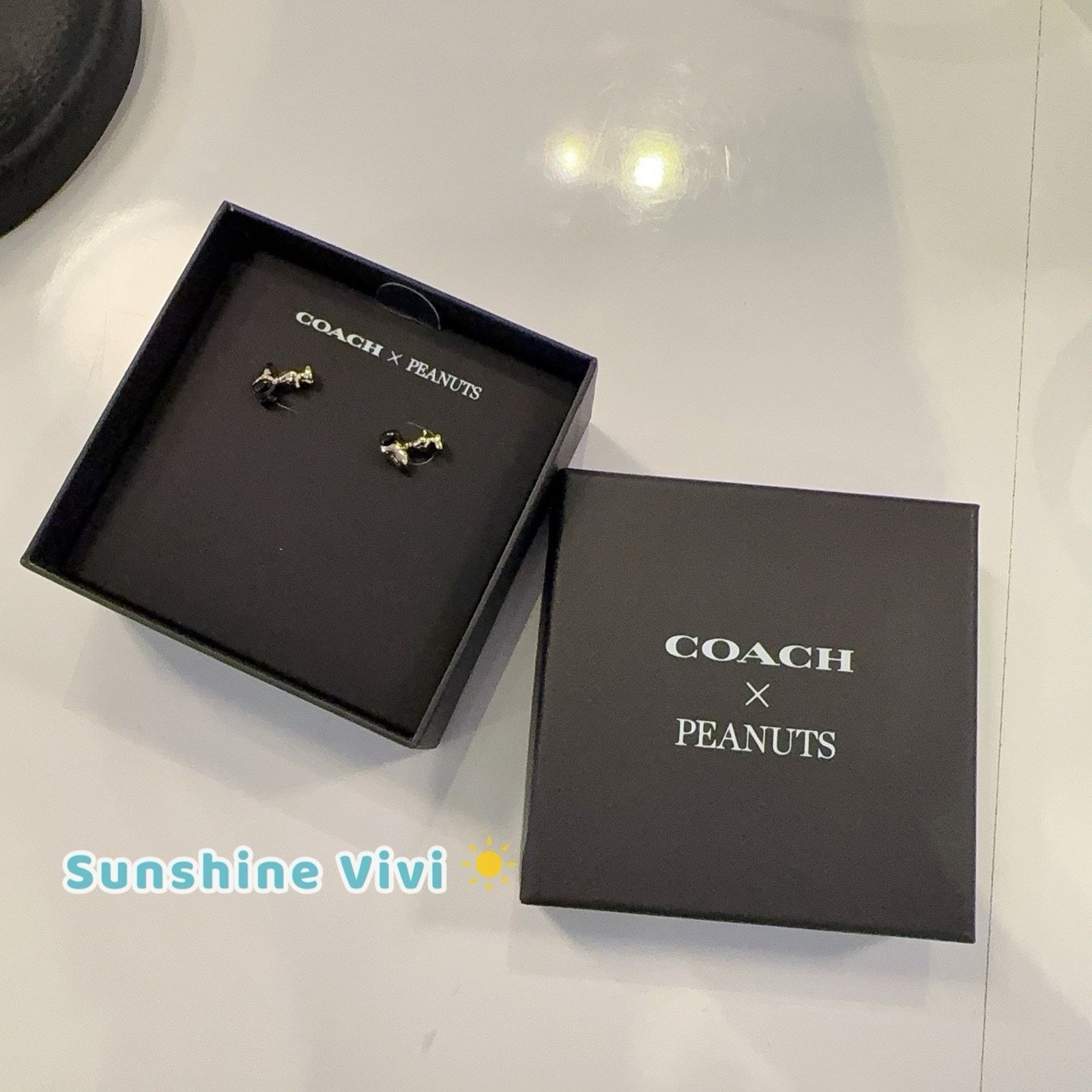 Coach NWT Limited Coach X Peanuts Snoopy Stud Earrings CCA49 Size ONE SIZE - 2 Thumbnail