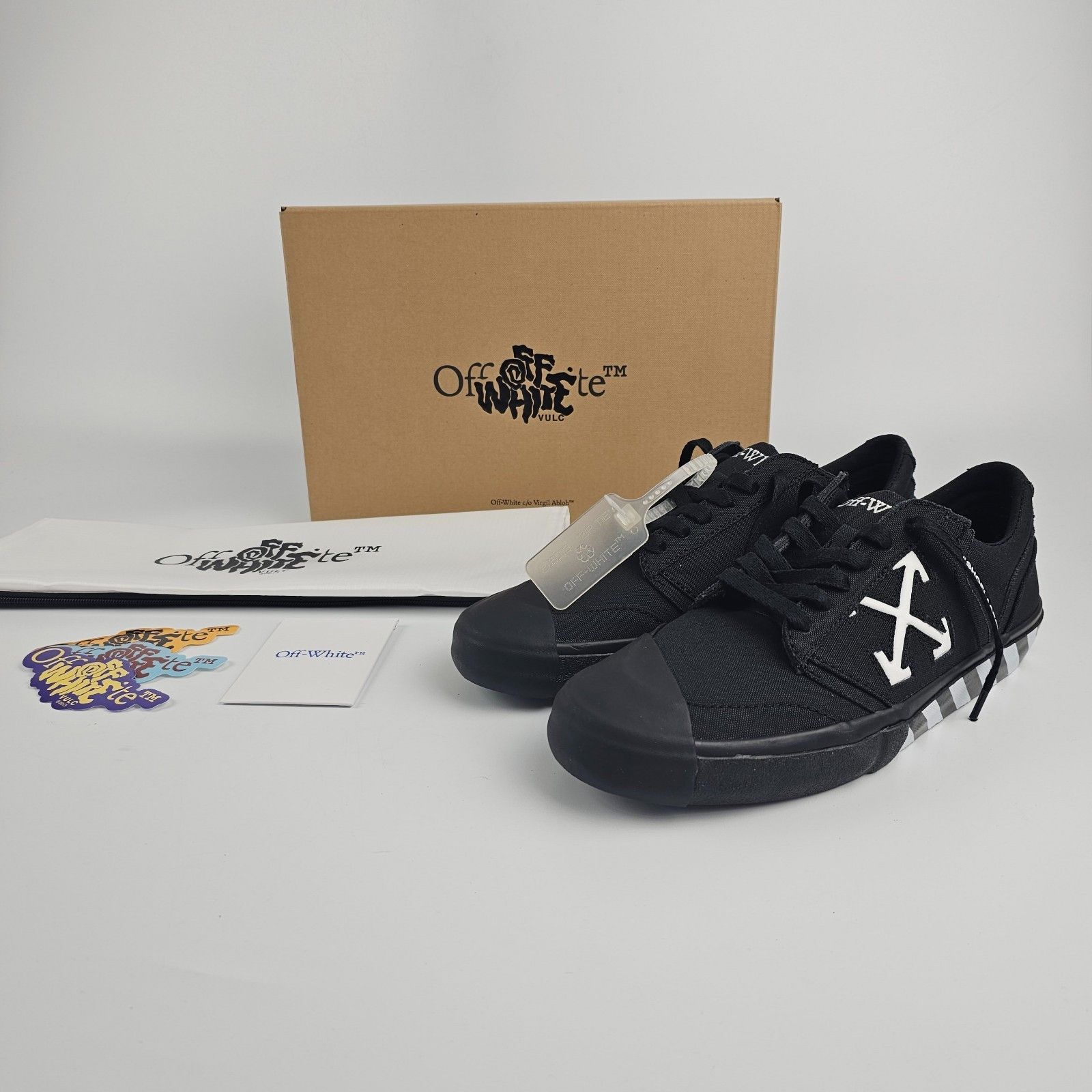 Off-White OFF-WHITE Vulcanized Black Sneakers New & Authentic (Men's s Size US 7 / EU 40 - 3 Thumbnail