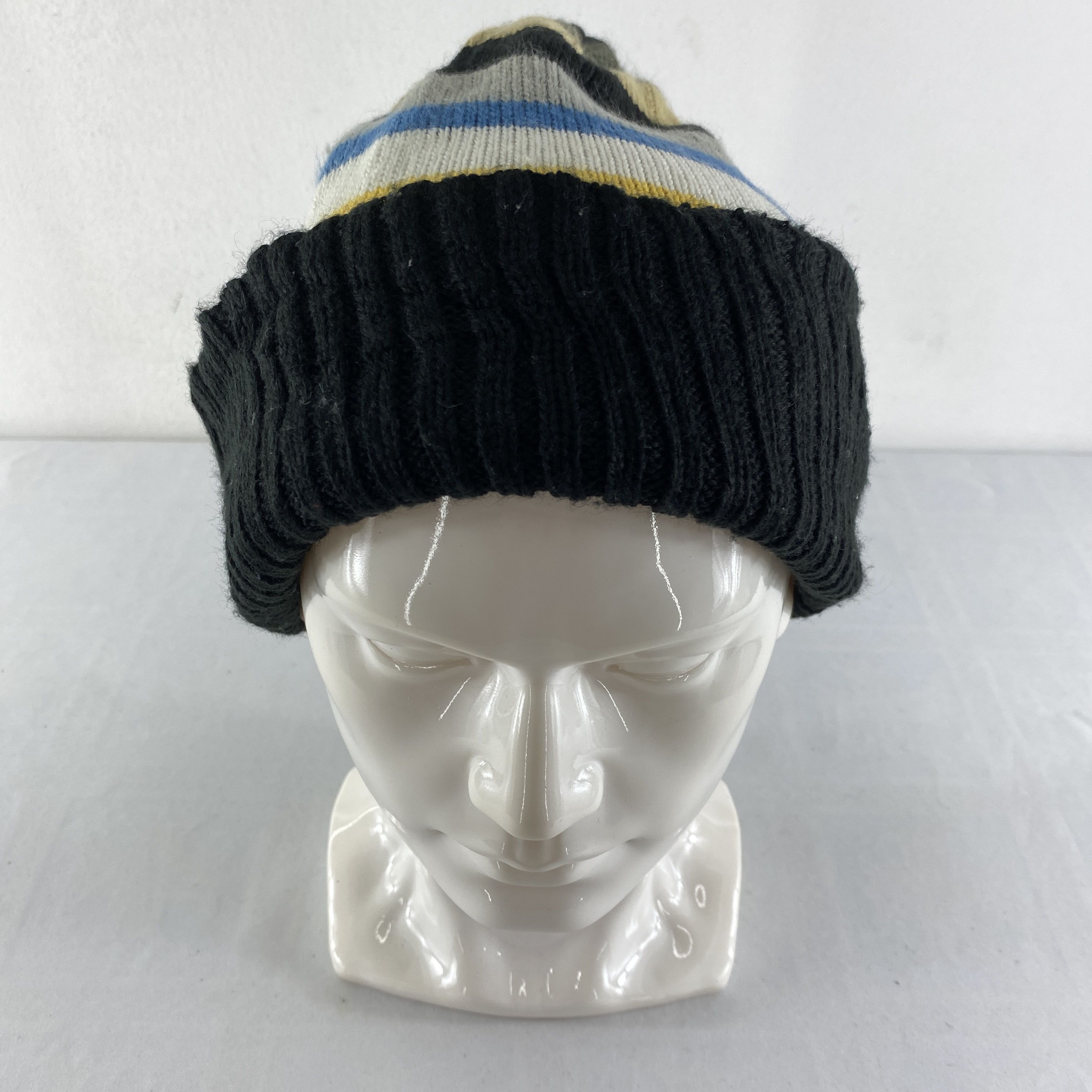 Japanese Brand AWAW by Junko Shimada Stripes Snow Cap Hat Beanie -BN642 Size ONE SIZE - 2 Thumbnail
