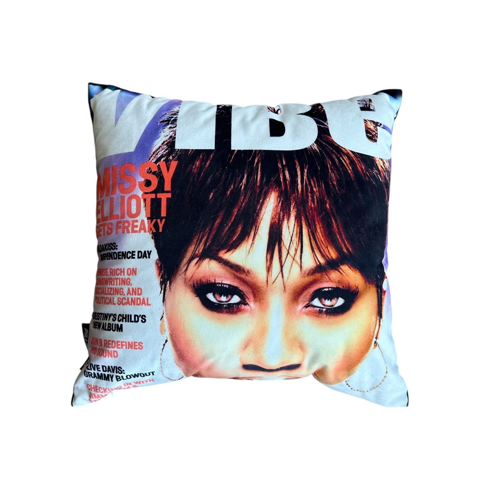 Rap Tees PillowLab Missy Elliot Vibe Cover Magazine Pillow Size ONE SIZE - 4 Thumbnail