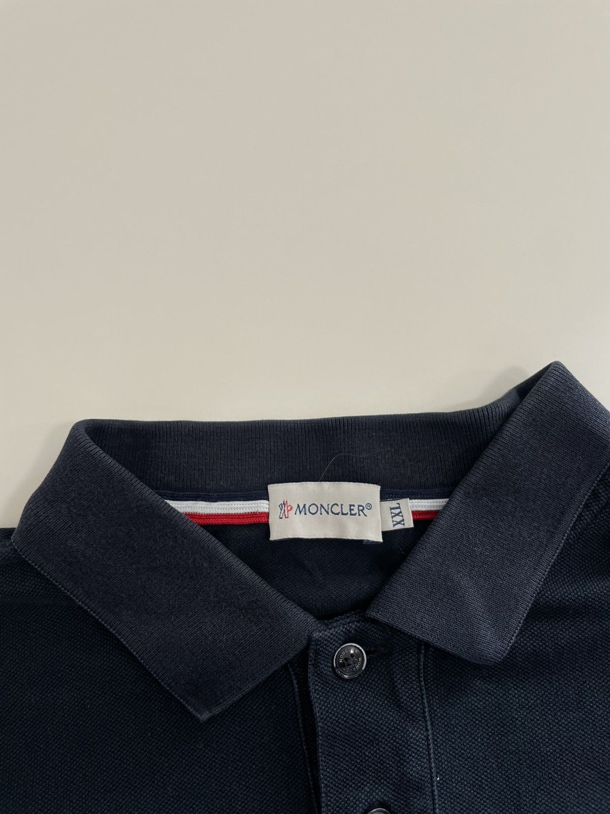 Moncler Moncler Longsleeve Polo Small Logo Size US XXL / EU 58 / 5 - 2 Thumbnail