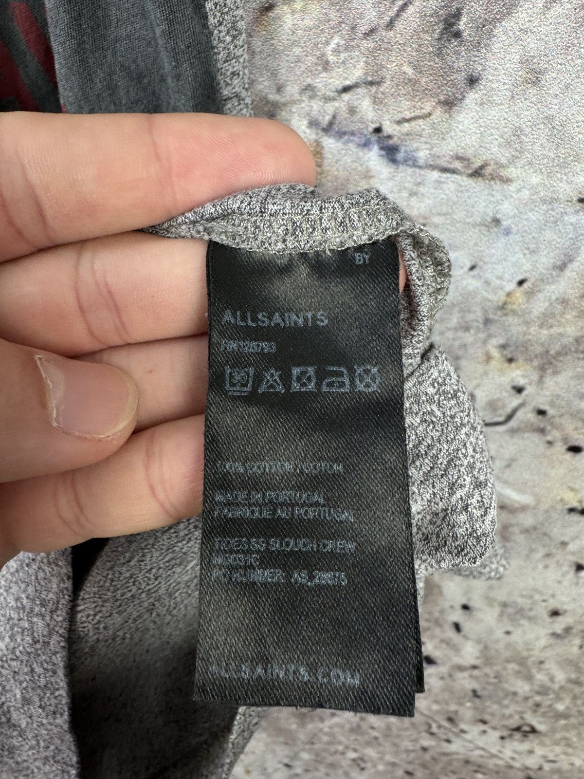 Allsaints Men’s Allsaints New Wave T-Shirt Grey Streetwear Size XS Size US XS / EU 42 / 0 - 9 Thumbnail