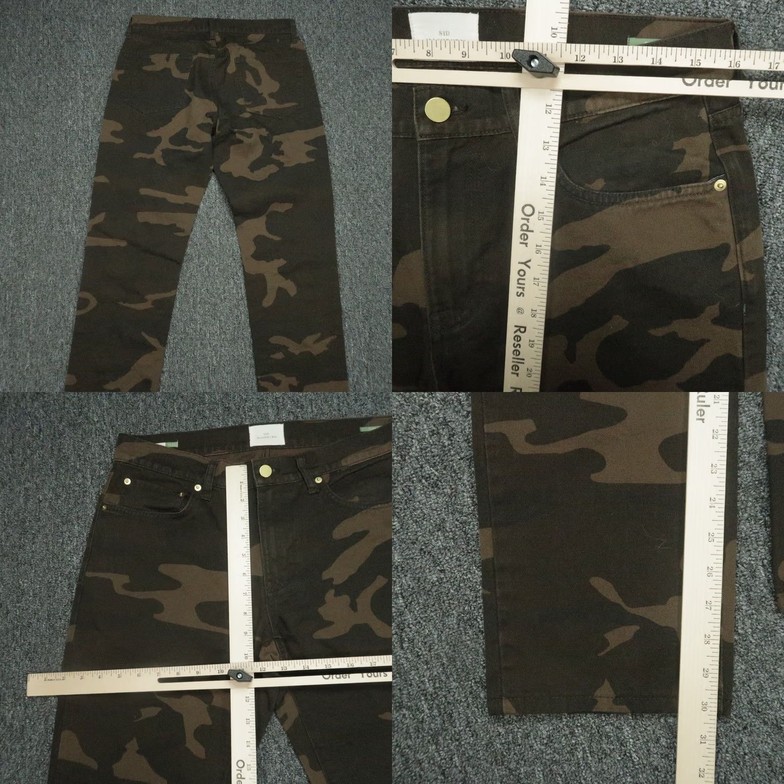 Sid Mashburn Sid Mashburn Jeans Mens 32x32 Brown Green Camo Clift Straight 5 Pocket Denim Size US 32 / EU 48 - 8 Thumbnail