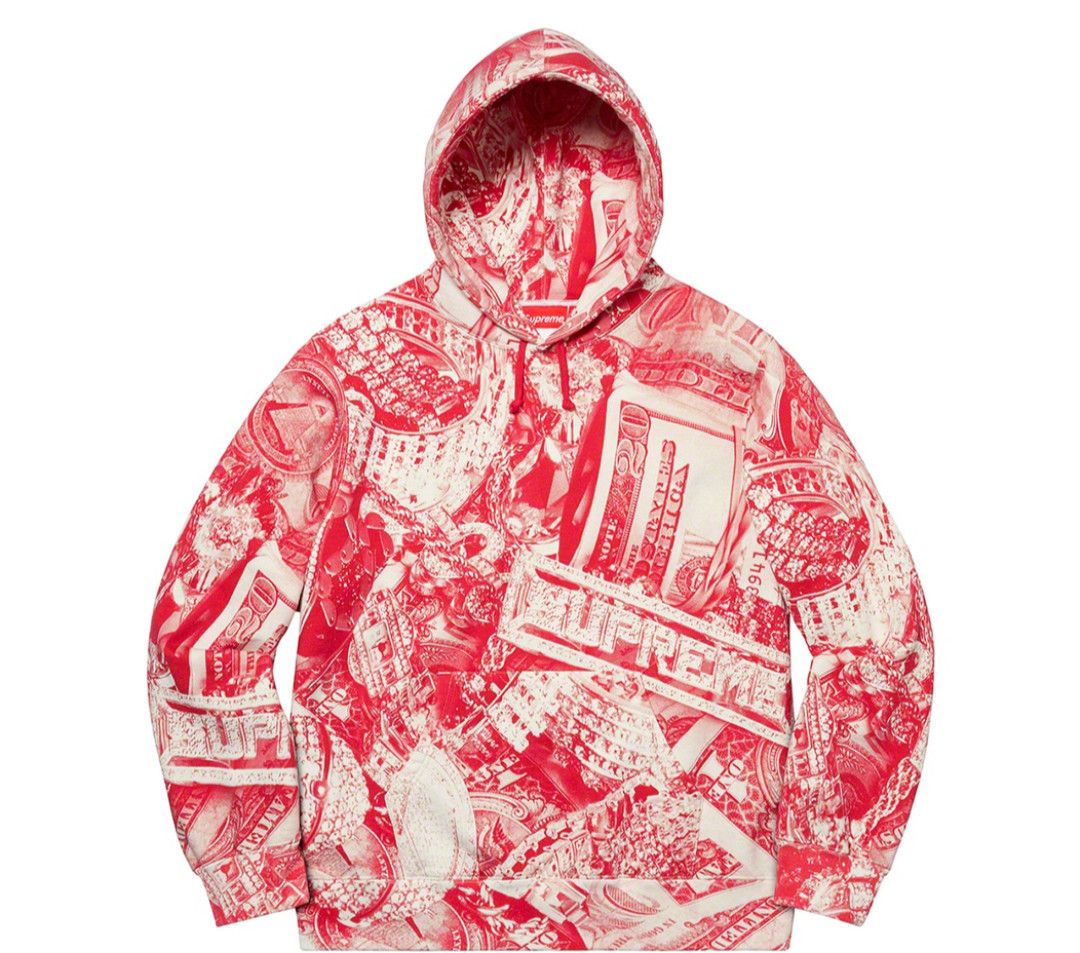 Supreme Supreme S/S 20 Bling Hooded Sweatshirt (Red) Large Size US L / EU 52-54 / 3 - 1 Thumbnail