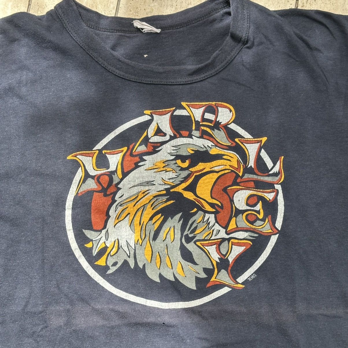 Harley Davidson × Vintage Vintage Harley Davidson Motorcycle T-Shirt Size US M / EU 48-50 / 2 - 2 Thumbnail