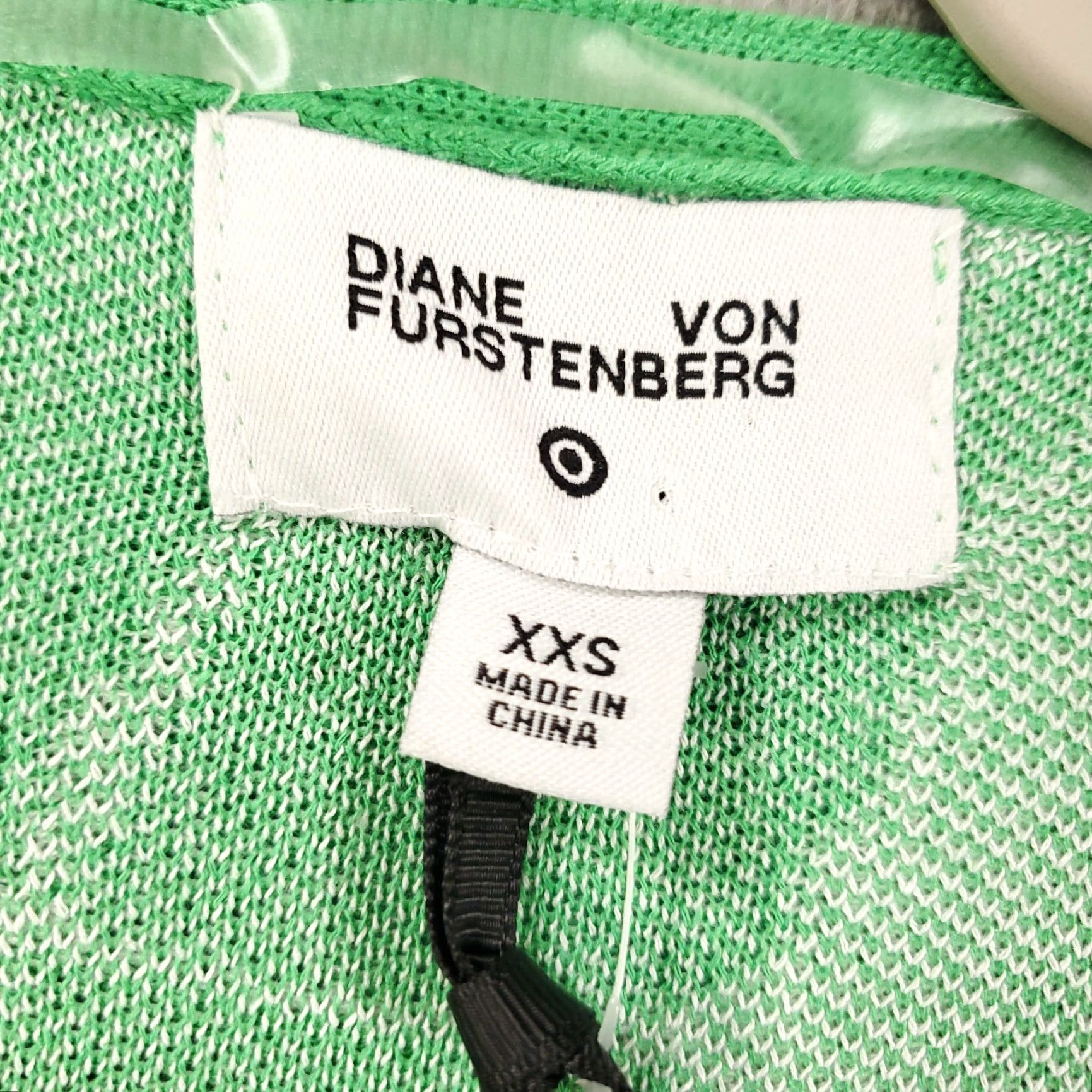 Diane von Furstenberg Diane von Furstenberg Wrap Cardigan Womens XXS Green White Tie Front Ginko Size XXS / US 00 / IT 34 - 5 Thumbnail
