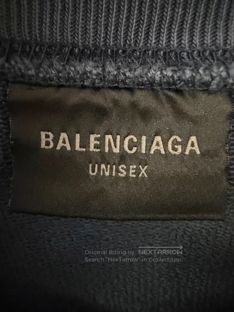 Balenciaga Balenciaga Dark Blue Embroidered Logo Sweatshirt Size US XS / EU 42 / 0 - 3 Thumbnail