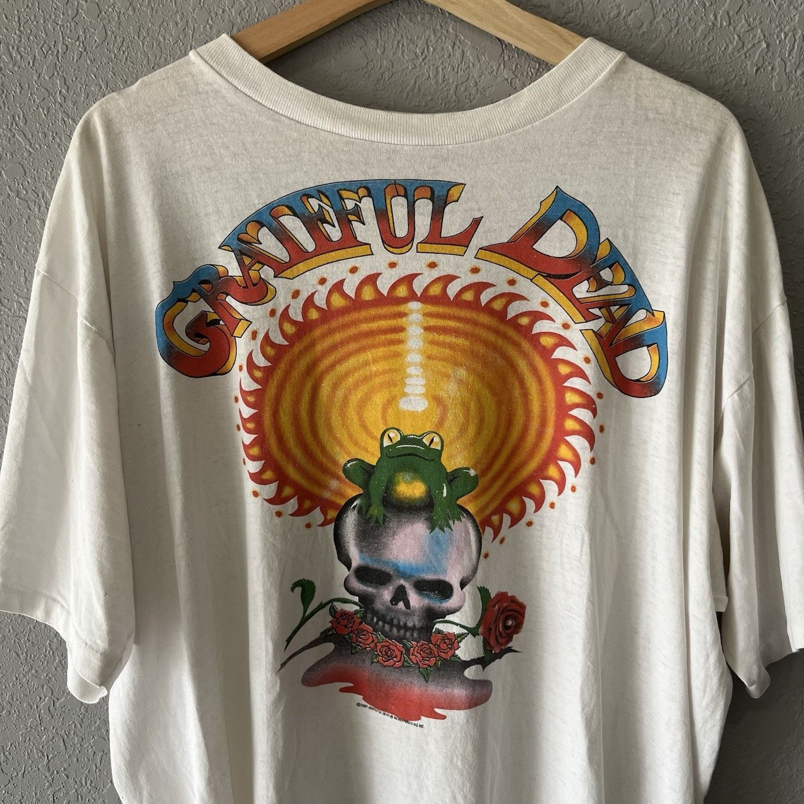 Vintage Vintage 1987 Grateful Dead Skull Frog Tshirt Mens XL Single Size US XL / EU 56 / 4 - 2 Thumbnail