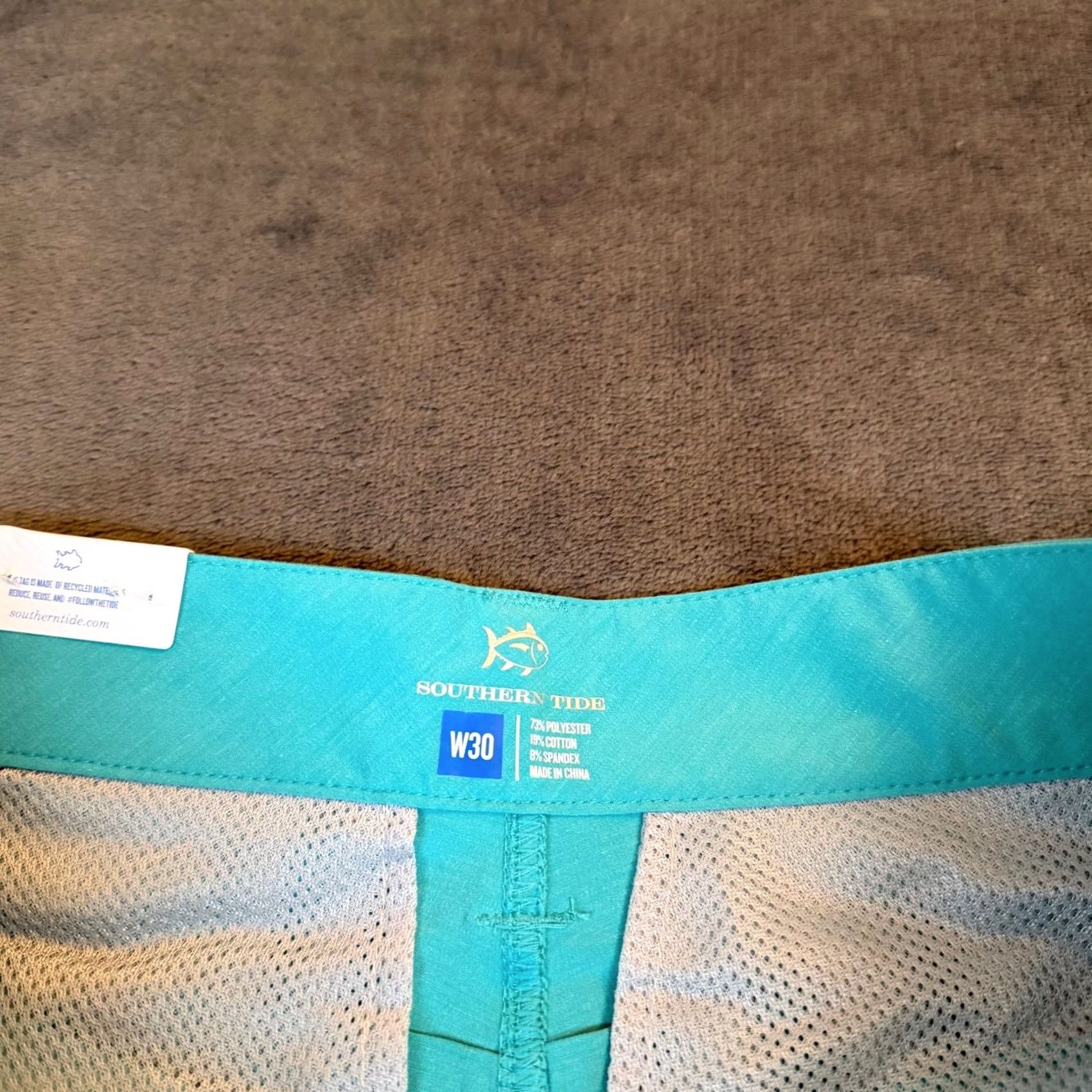 Southern Tide Southern Tide Performance Shorts Mens 30 Teal Stretch Moisture Wicking NWT Size US 30 / EU 46 - 2 Thumbnail