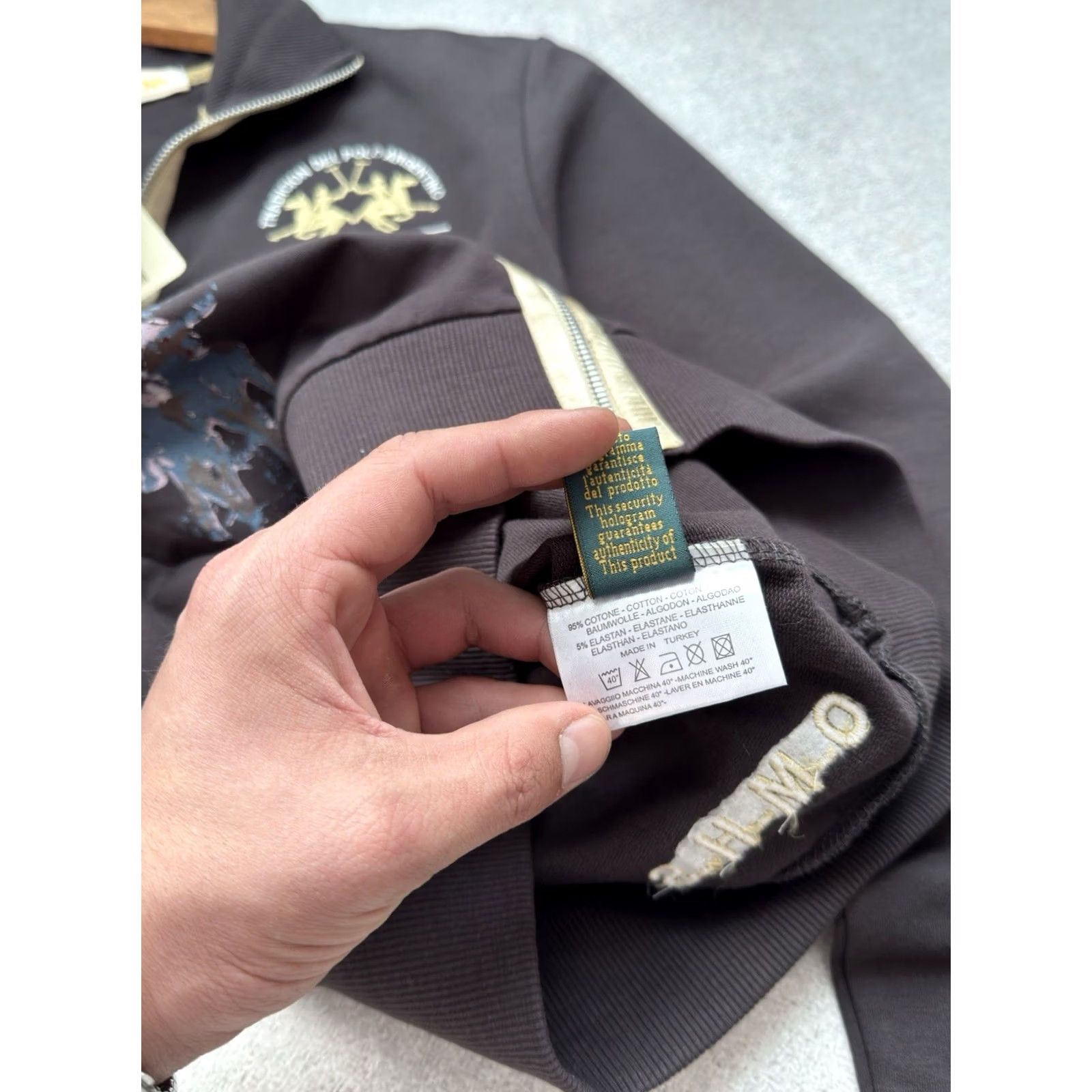 La Martina VINTAGE La Martina Y2K Multi Logo Full Zip Gray Sweatshirt Woman’s L Size L / US 10 / IT 46 - 8 Thumbnail