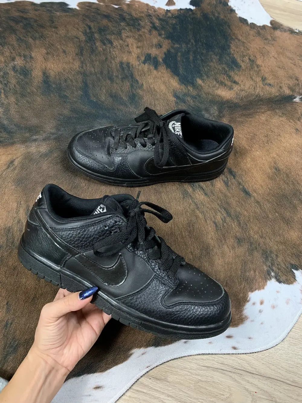 Nike × Vintage Vintage Rare 2004 Nike Dunk Low Black 00s y2k Size US 5.5 / IT 35.5 - 1 Thumbnail