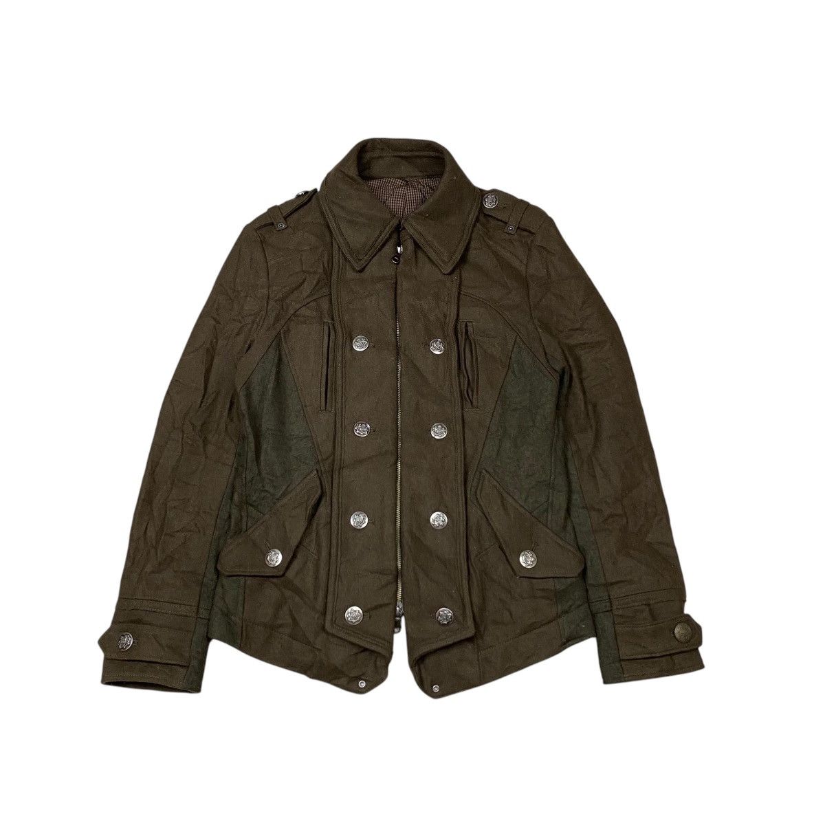 If Six Was Nine × Le Grande Bleu (L.G.B.) × PPFM PPFM Napoleon Wool Military Jacket Size US M / EU 48-50 / 2 - 1 Thumbnail